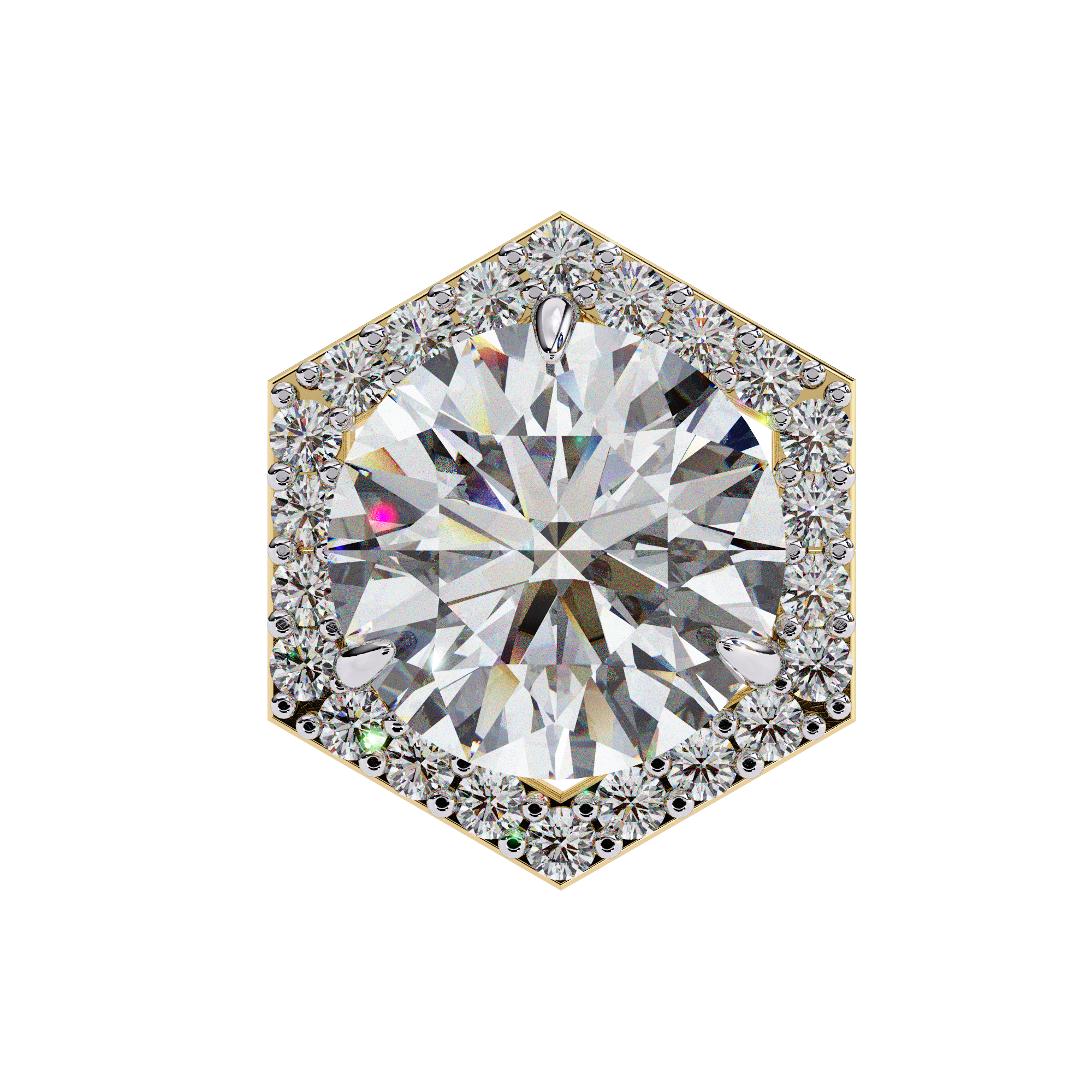 2.1 carat round earring