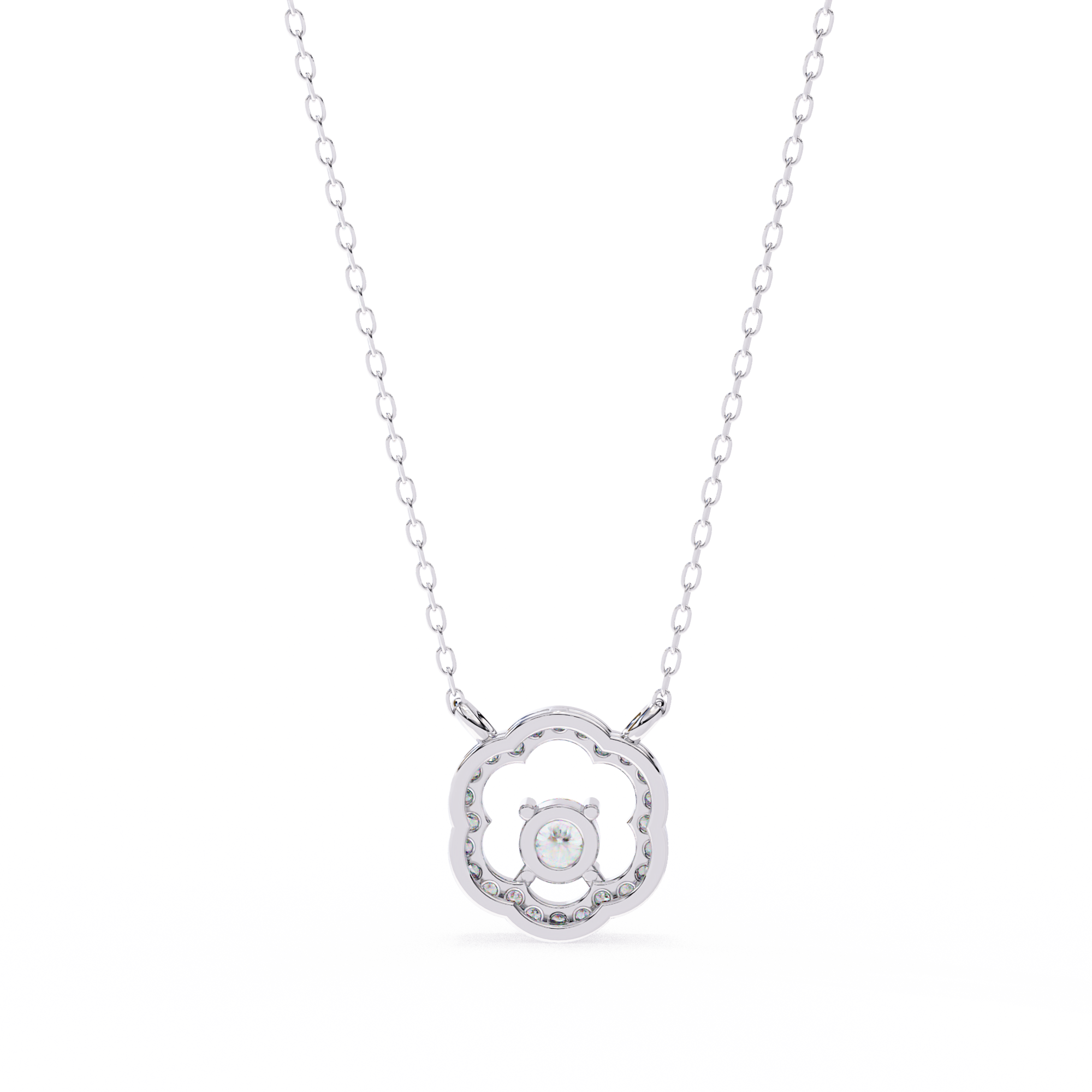 0.31 carat round pendant 9k