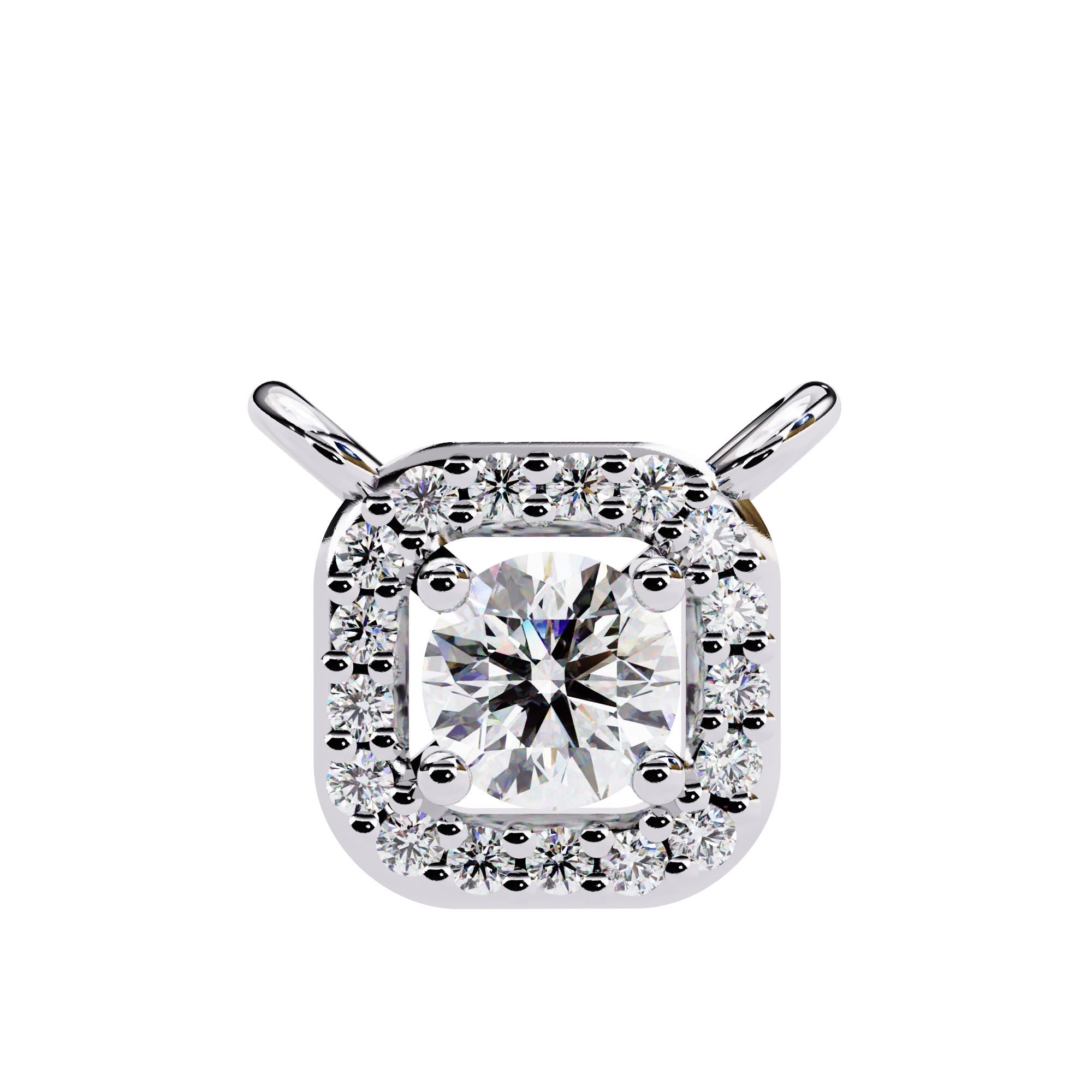 0.3 carat round pendant