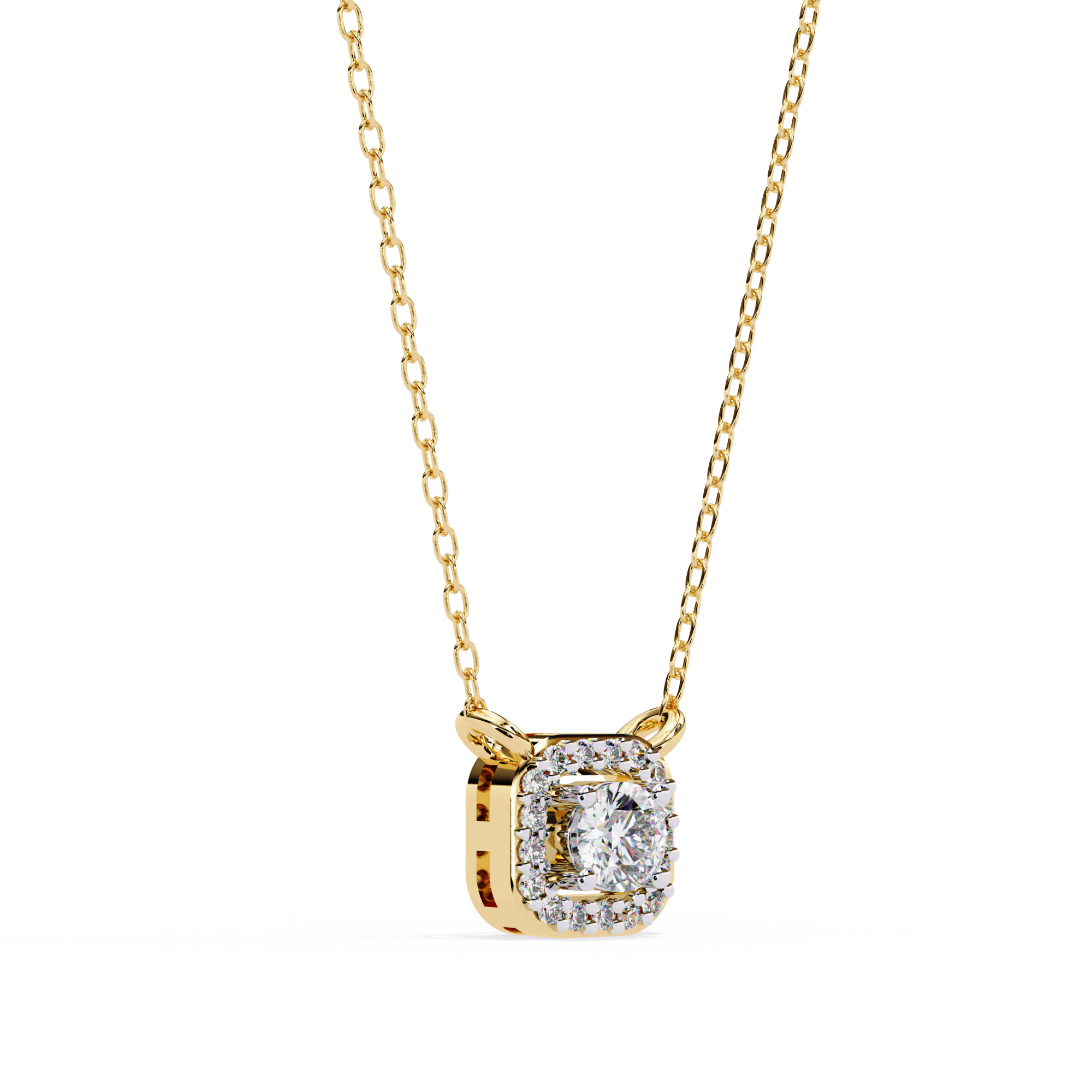 0.30 ct Timeless Halo Pendant 9k
