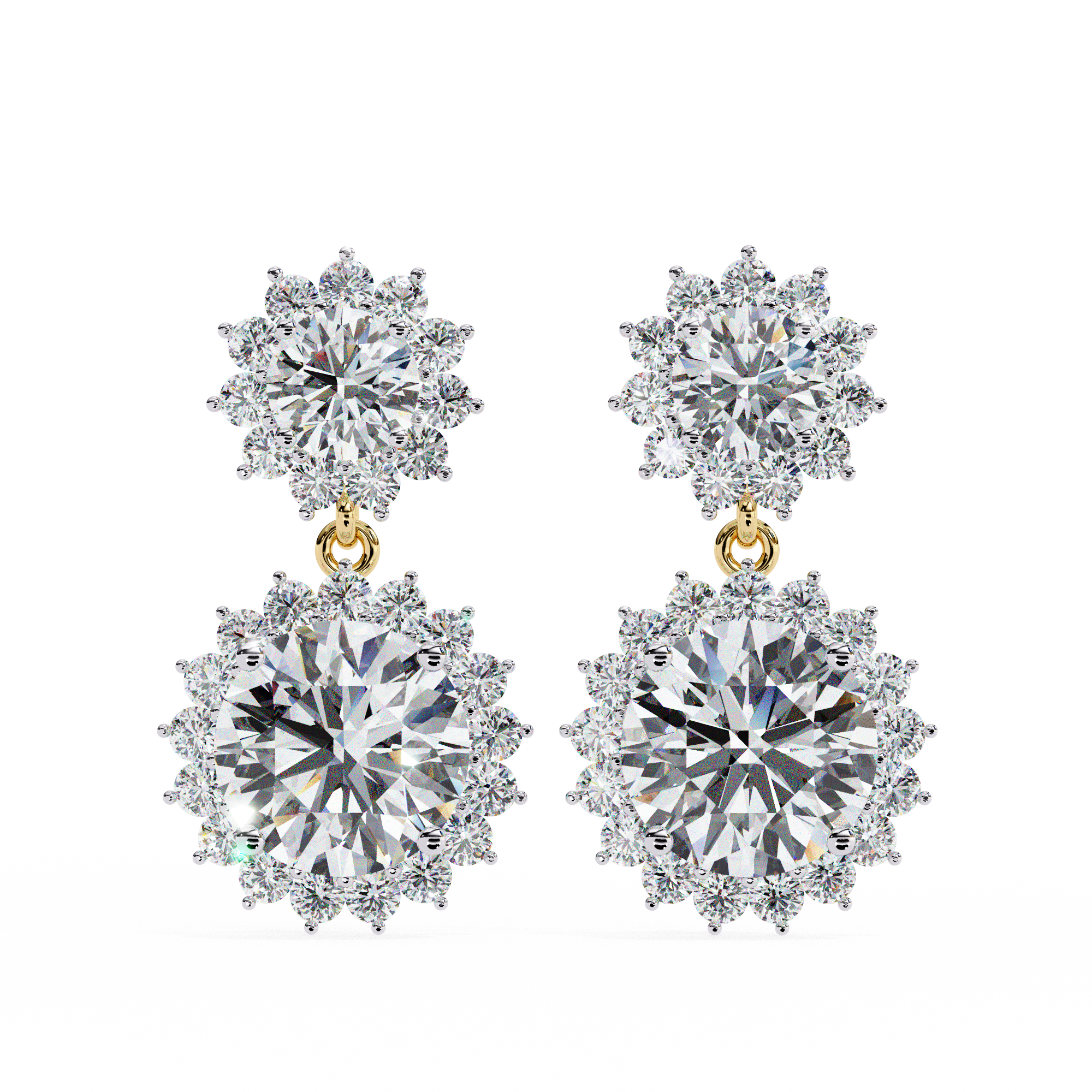 1.37 carat round earring