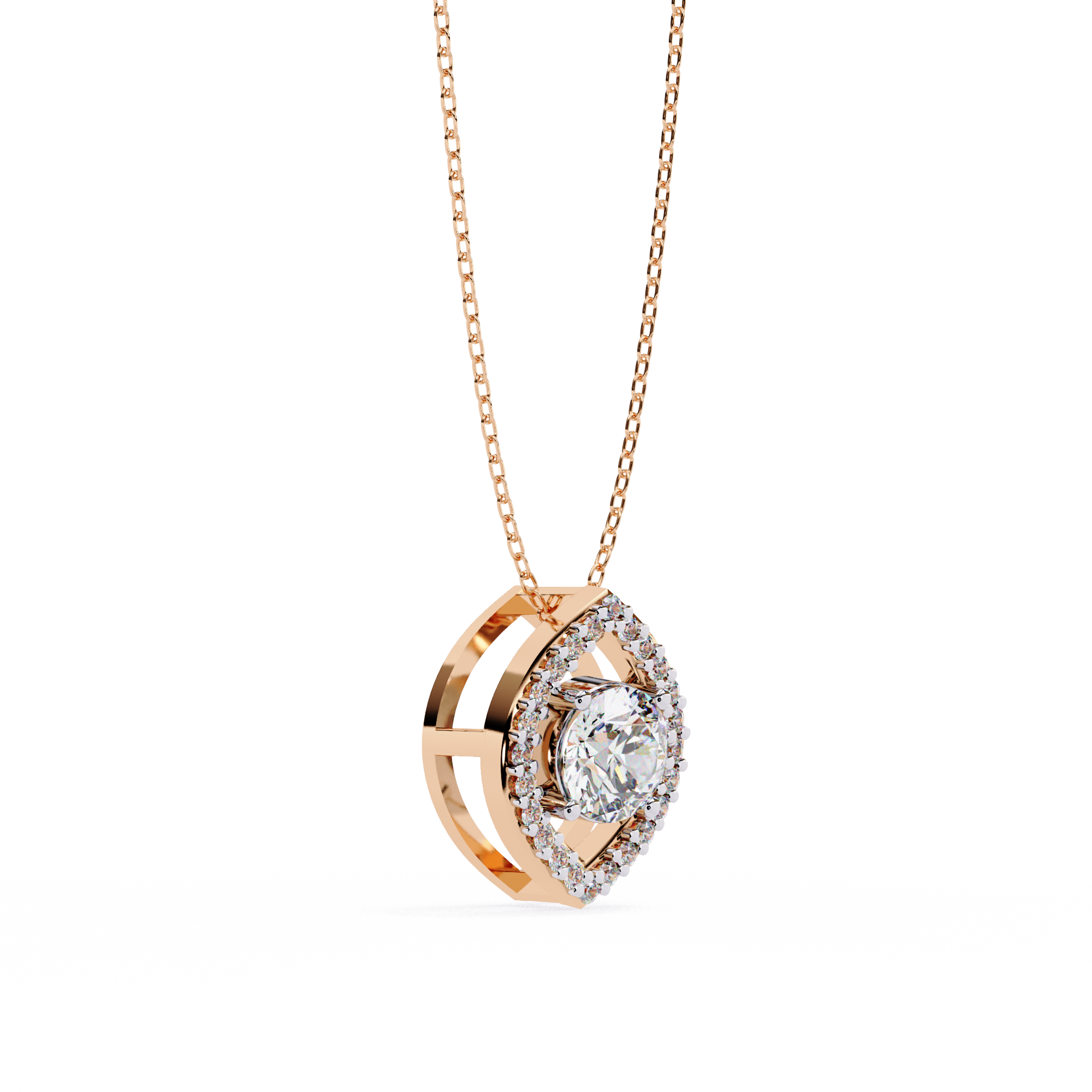 0.56 carat round pendant