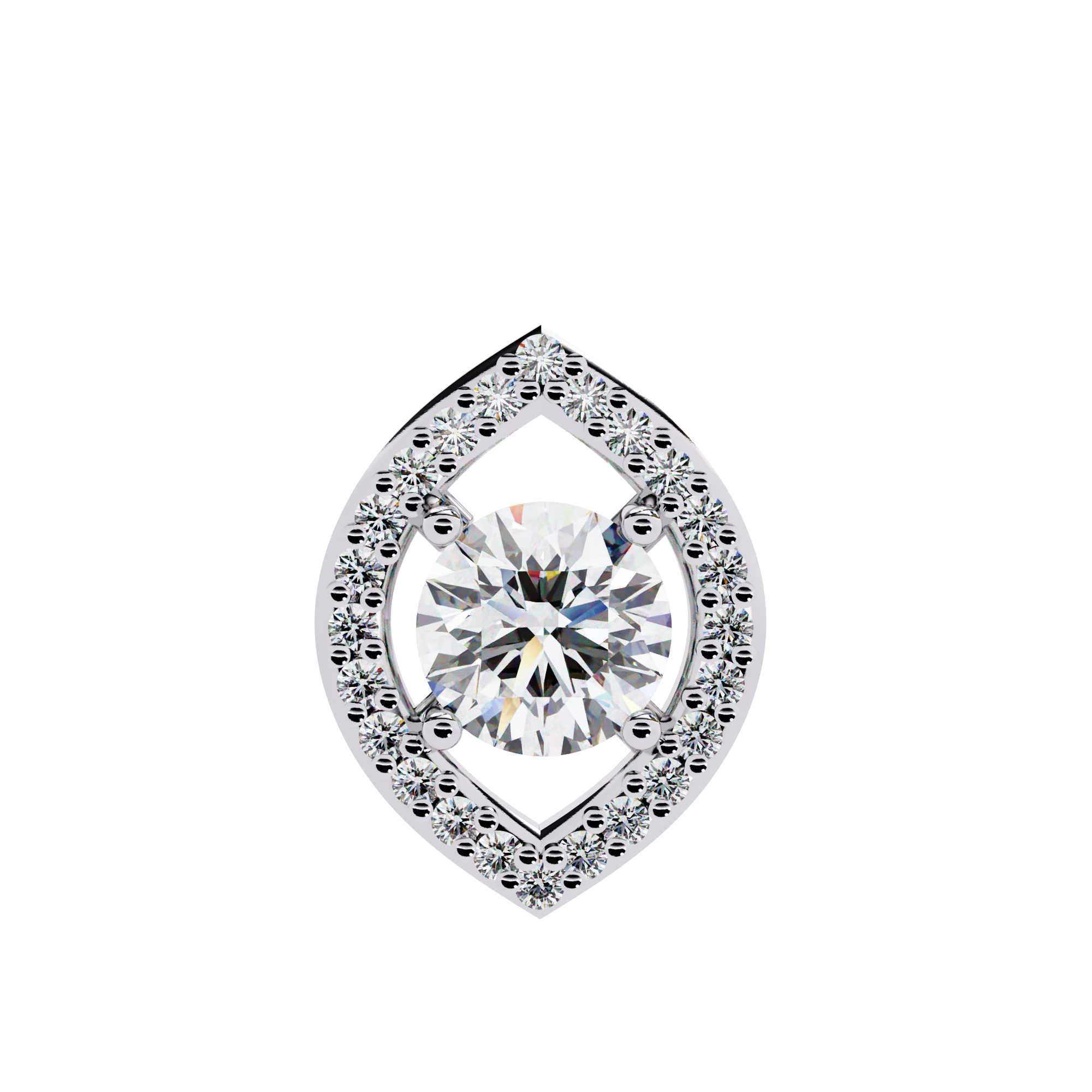 0.56 carat round pendant