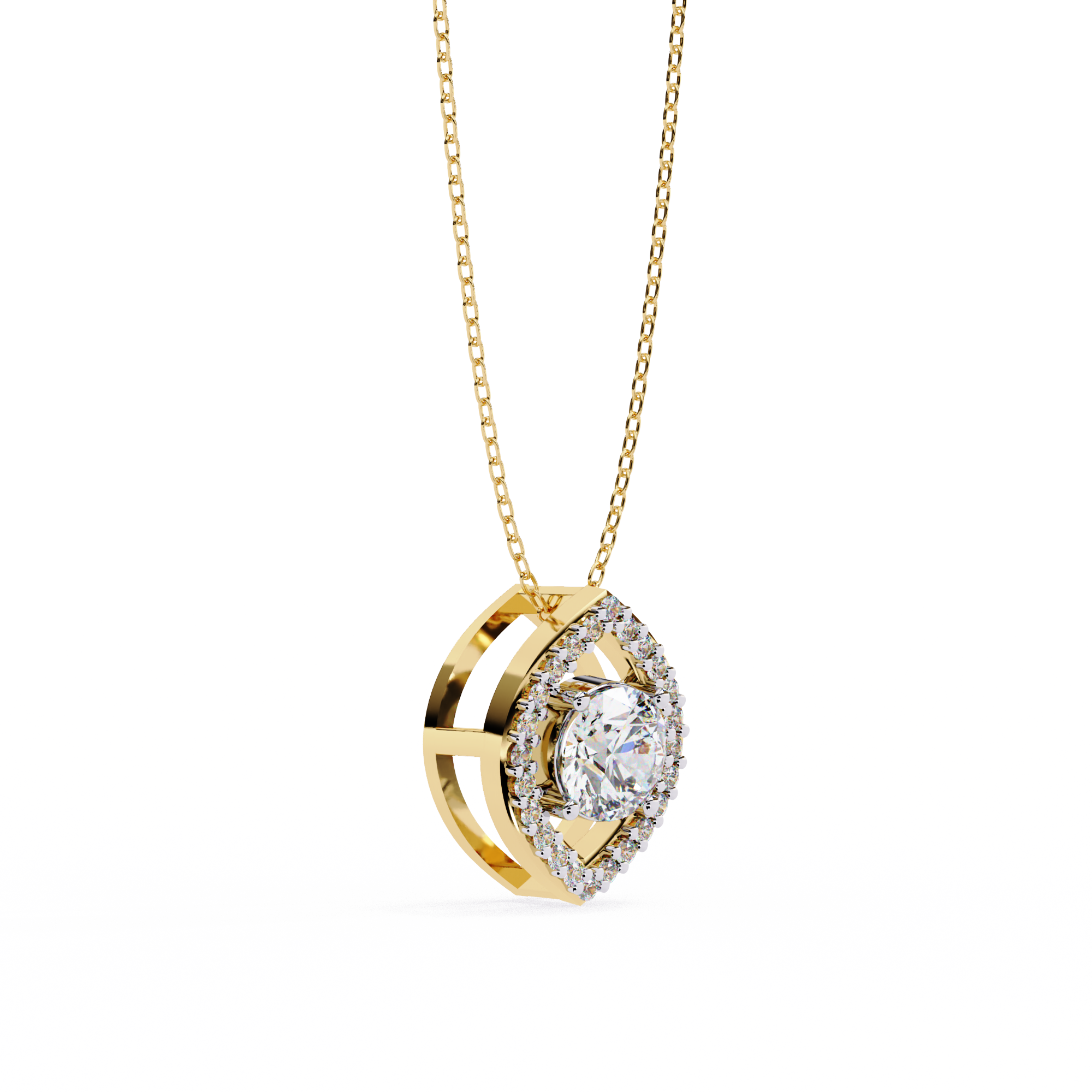 0.56 carat round pendant