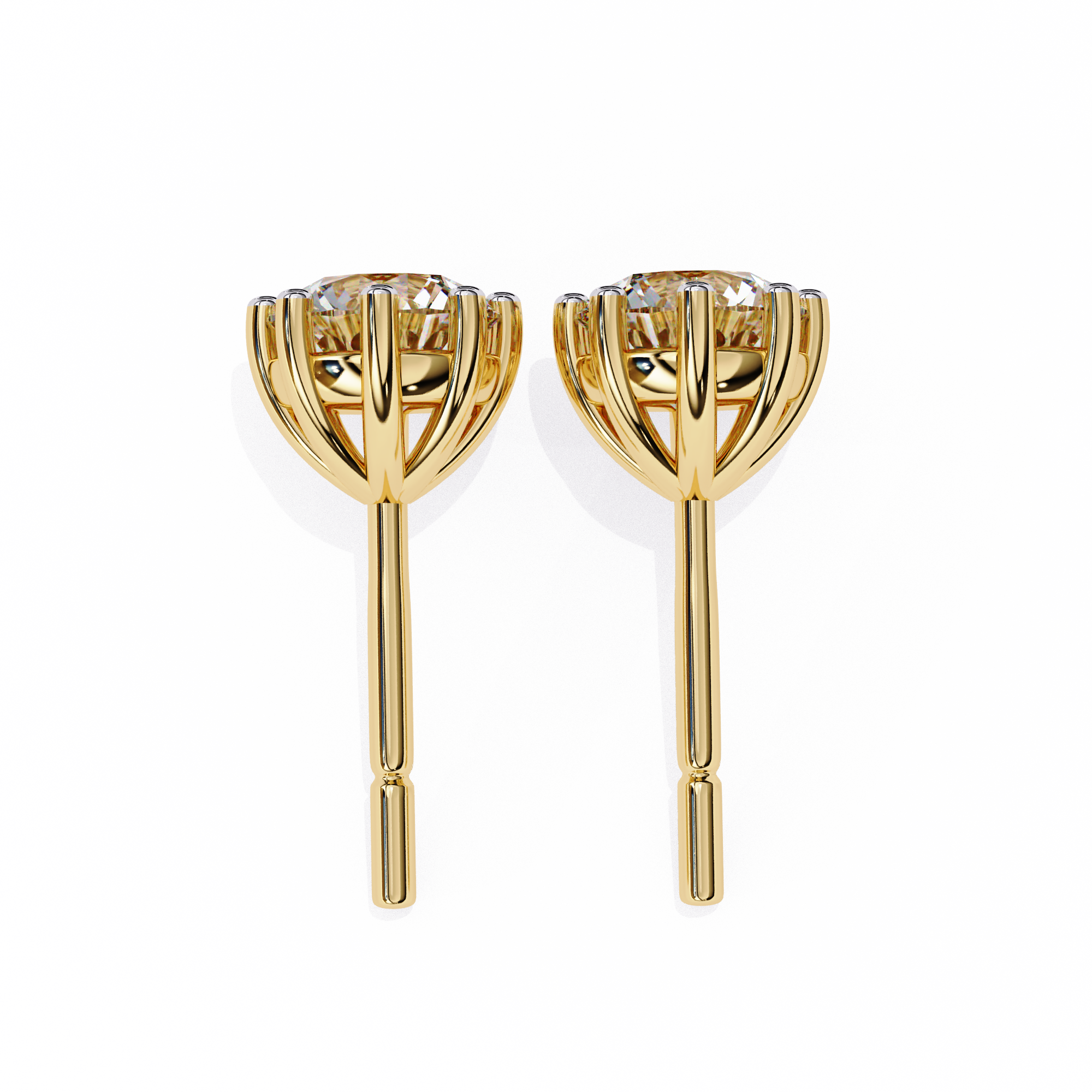 2.57 ct Brilliant Halo Earrings 9k