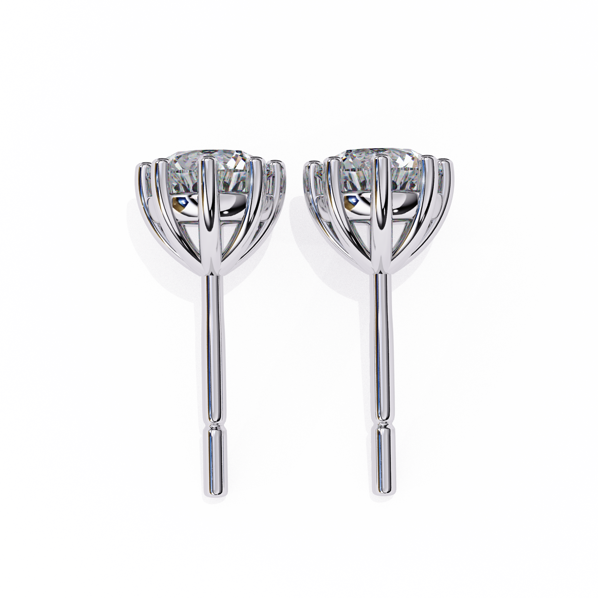 2.57 ct Brilliant Halo Earrings 9k