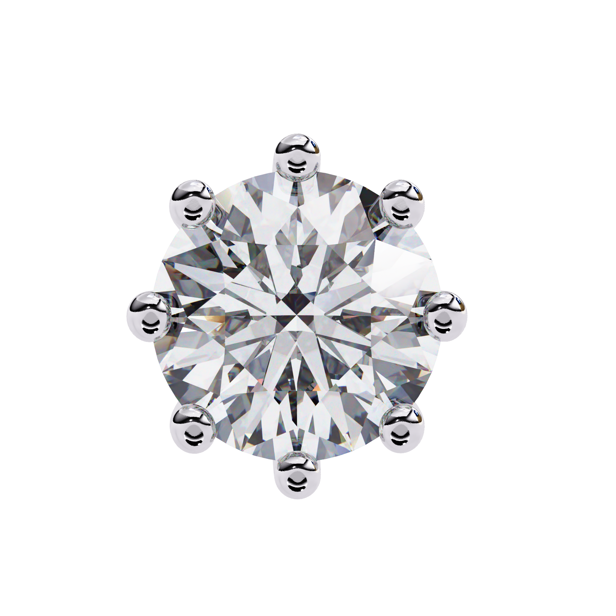 2.57 carat round earring