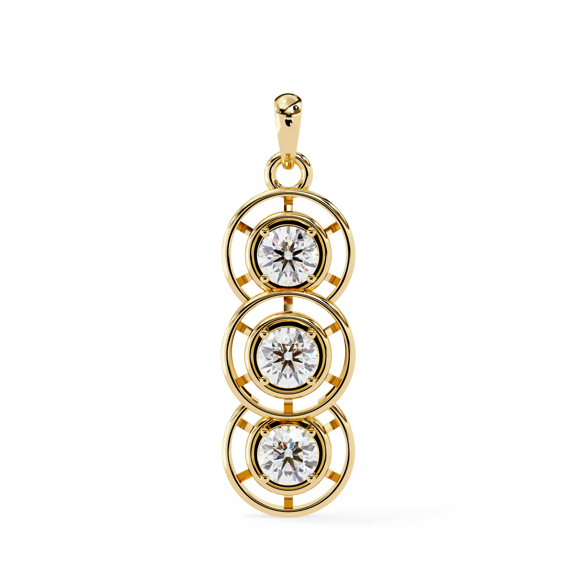1.24 ct Luminous Circle Pendant 9k