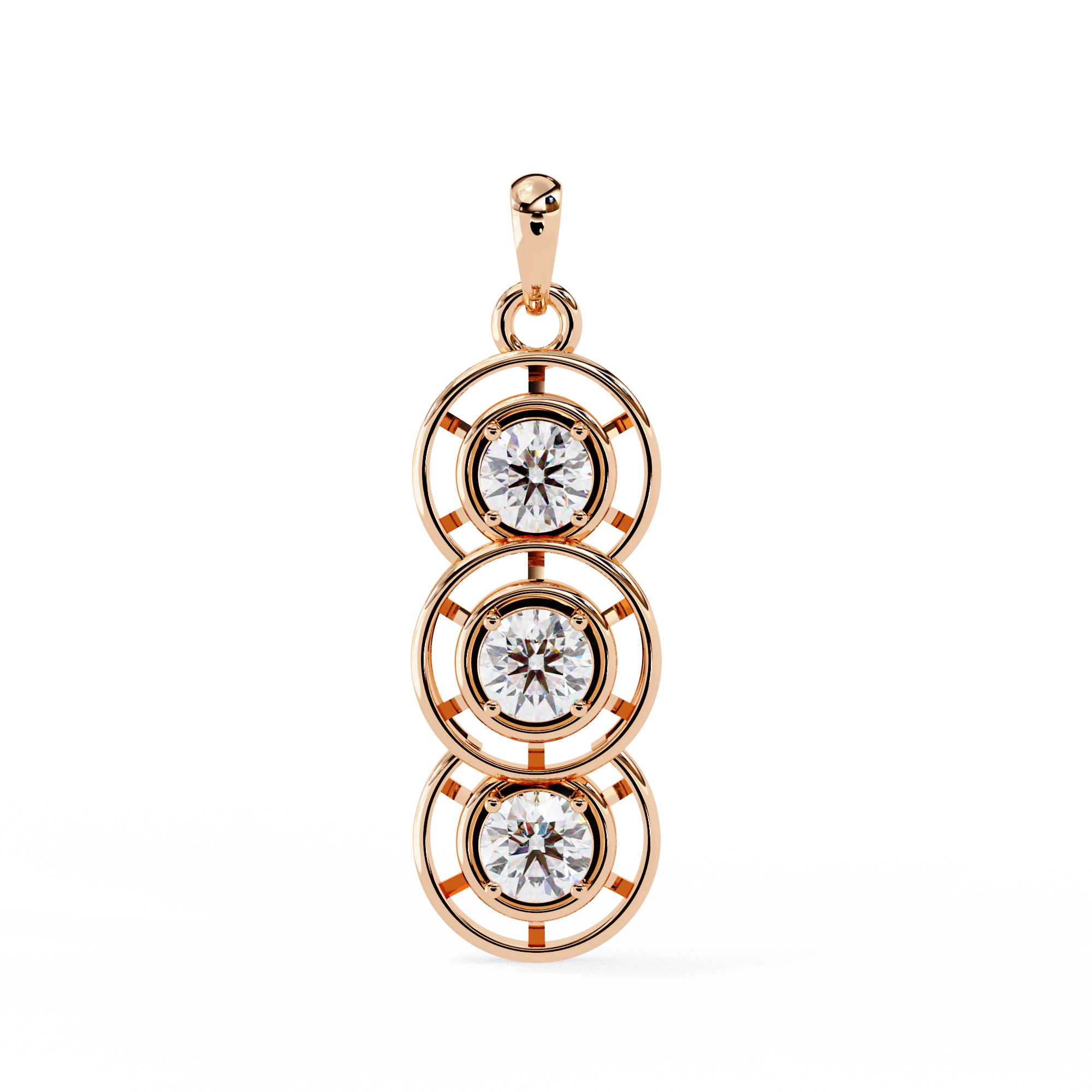 1.24 ct Luminous Circle Pendant 9k