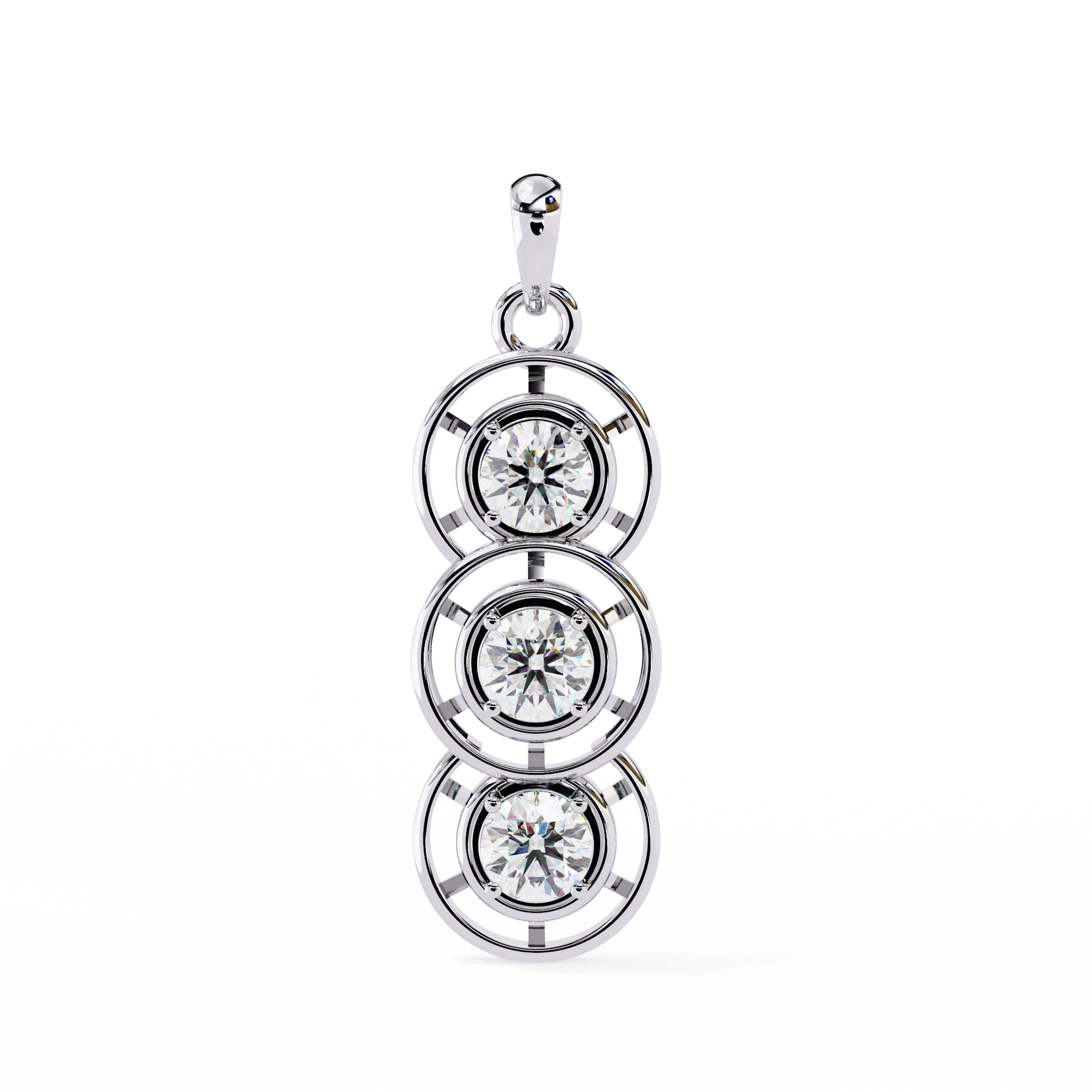 1.24 ct Luminous Circle Pendant 9k