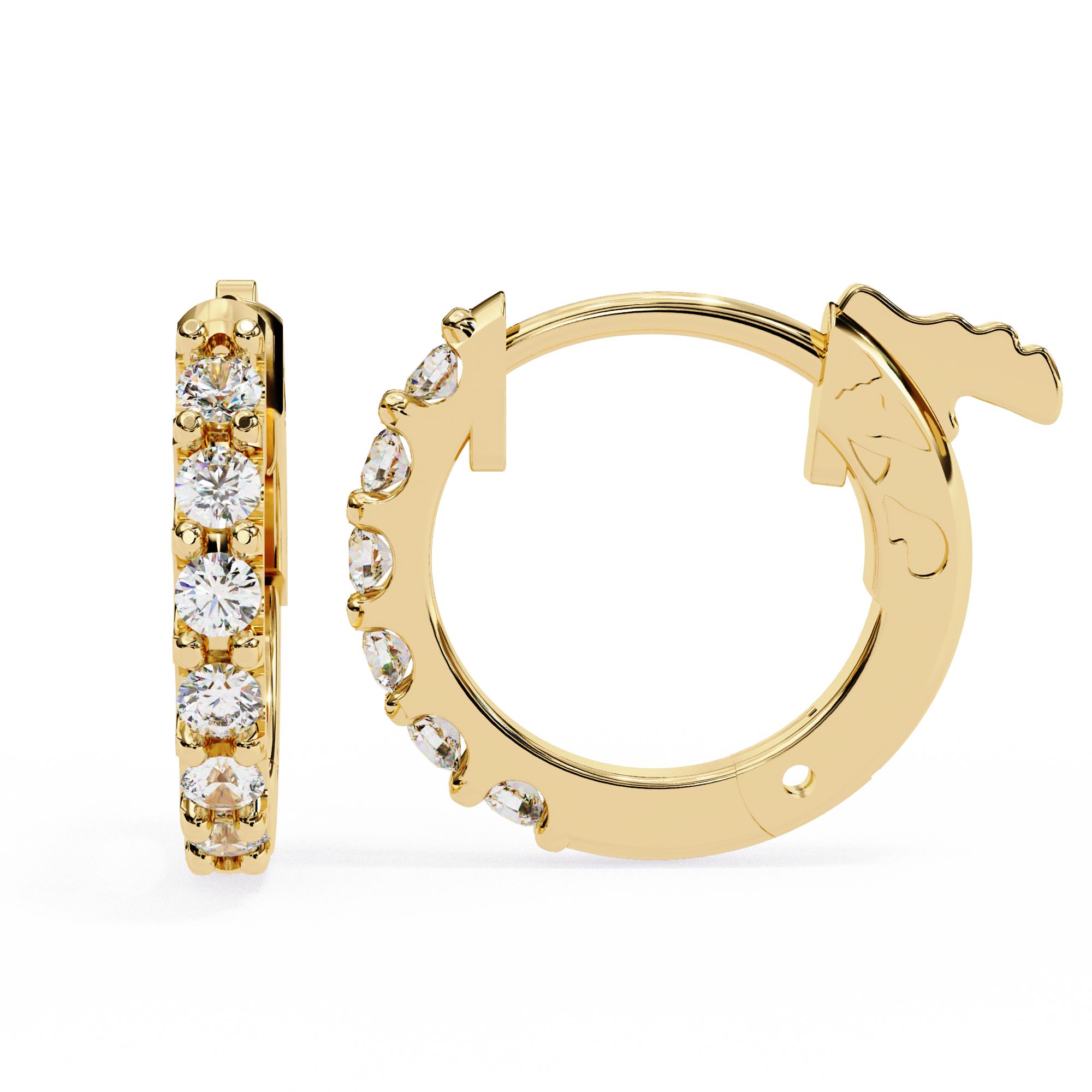 0.18 carat round earring