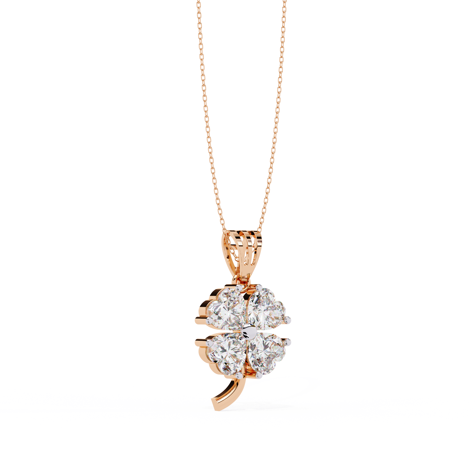 0.61 ct Heart's Embrace Pendant 9k