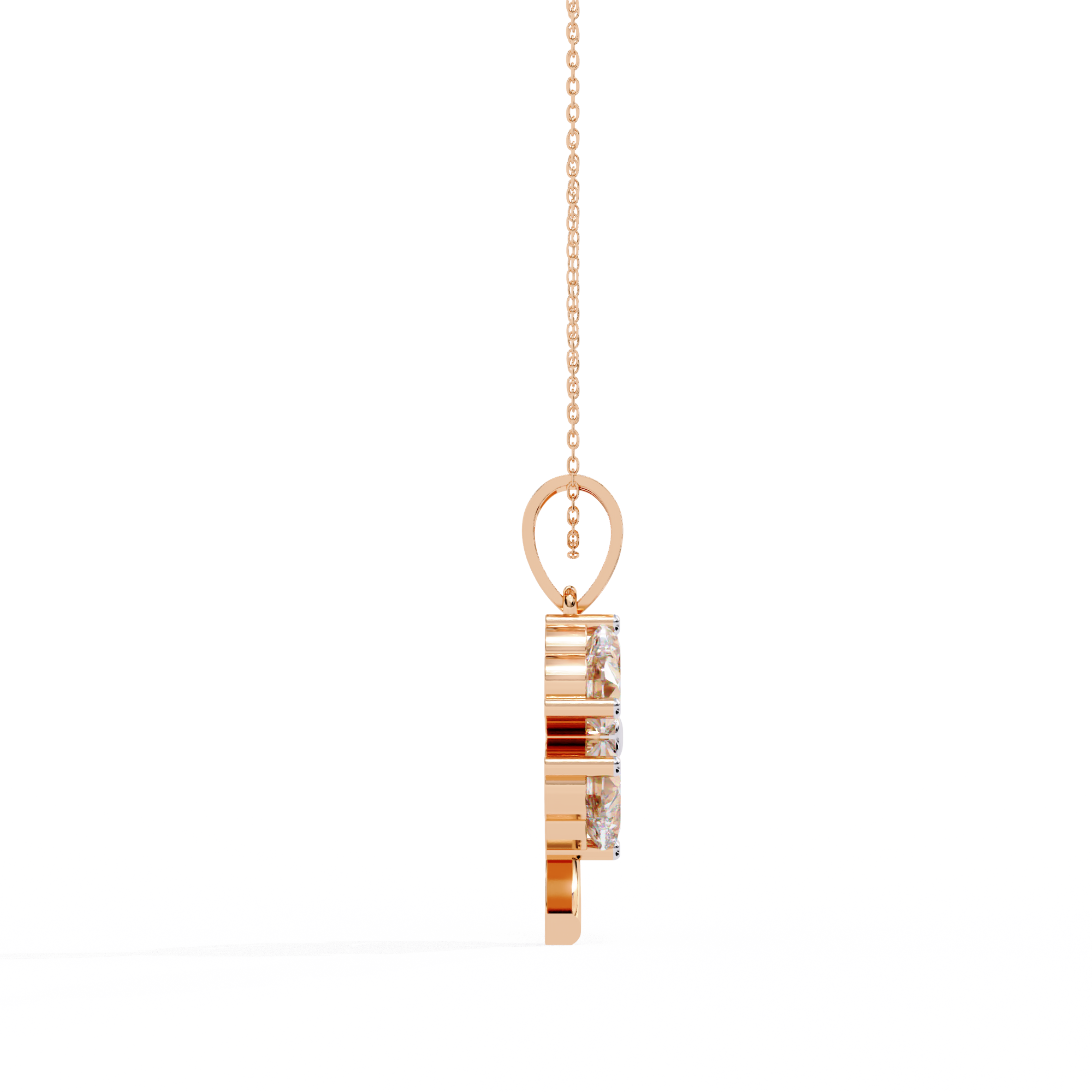 0.61 ct Heart's Embrace Pendant 9k