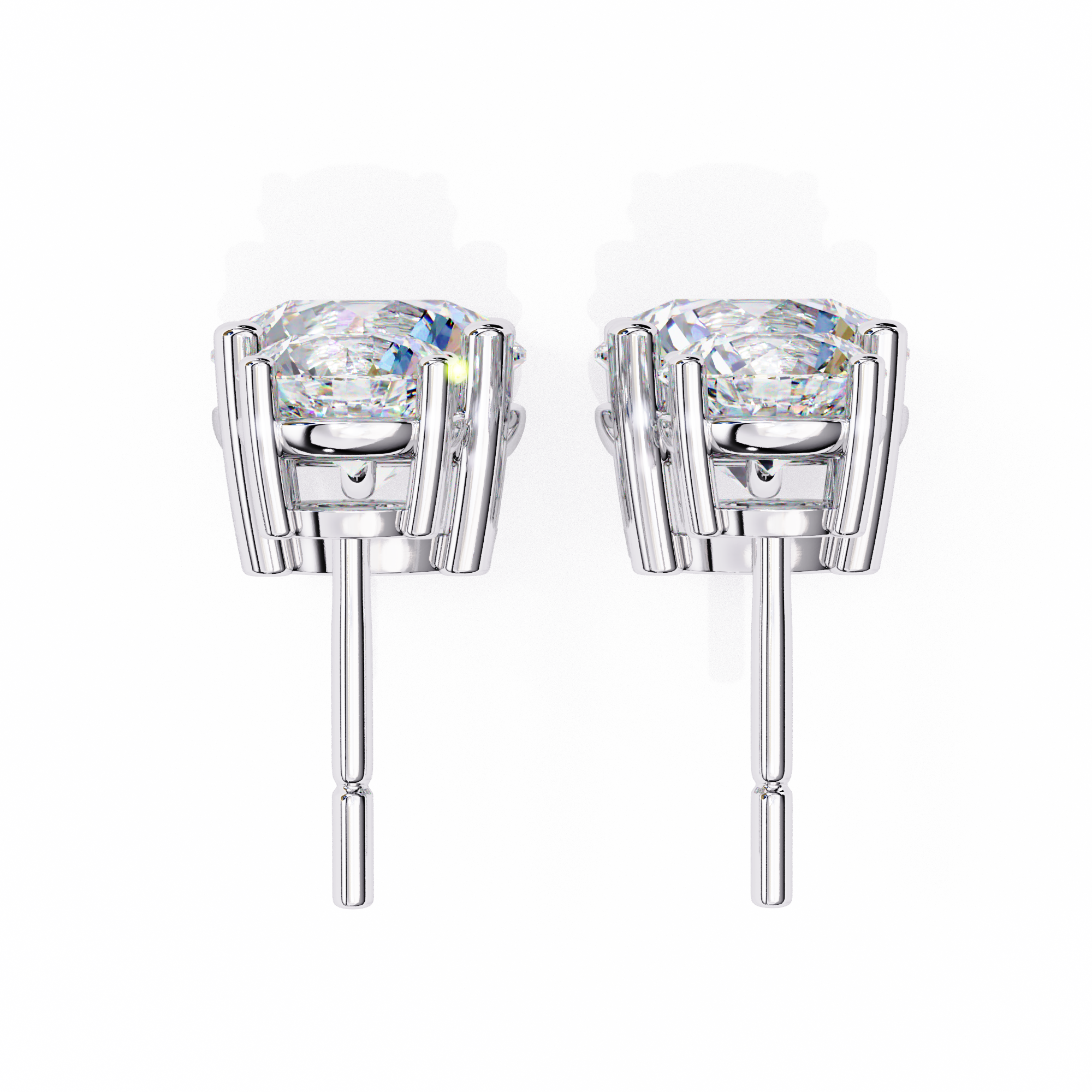 3.73 carat round earring 18K