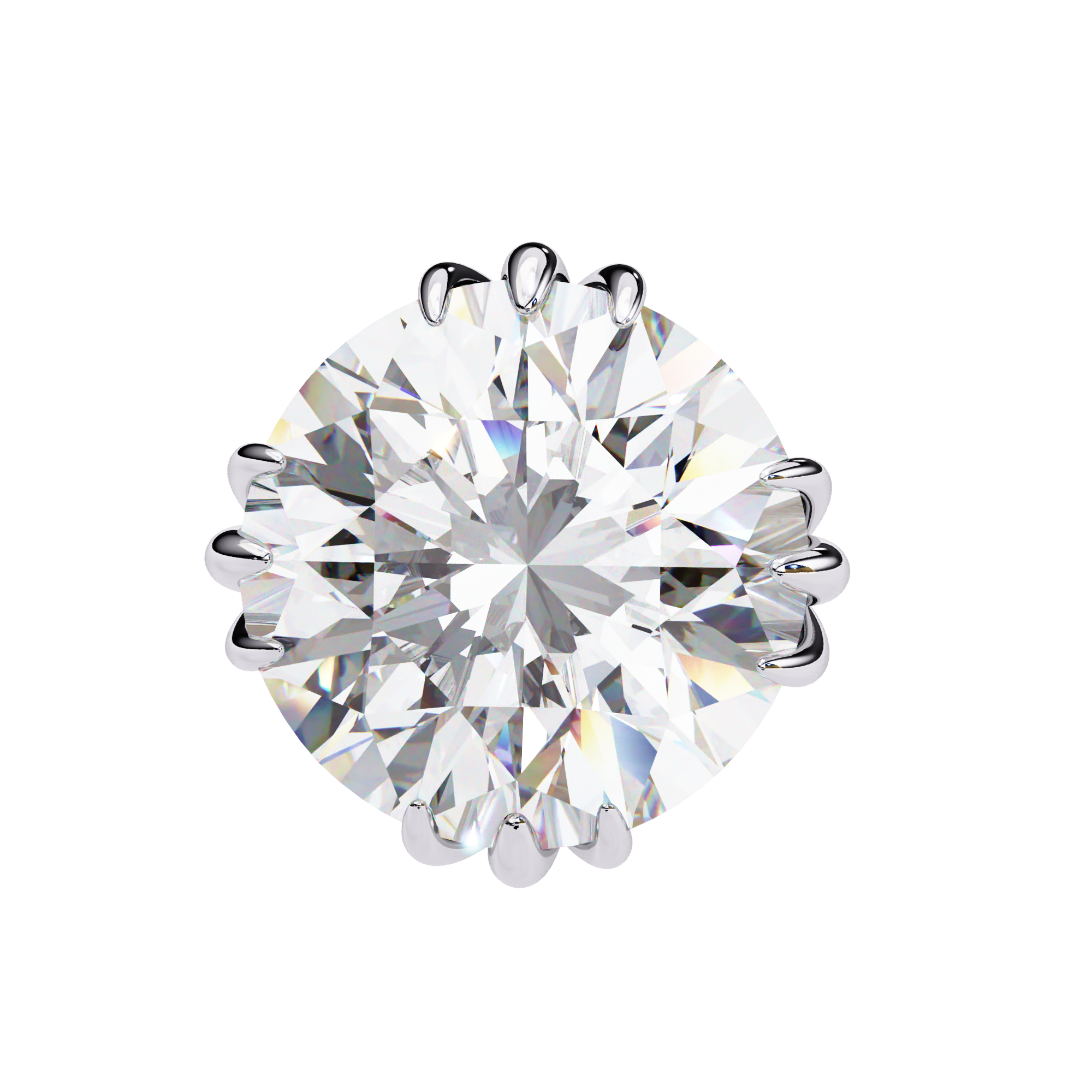 2.8 carat round earring 18K