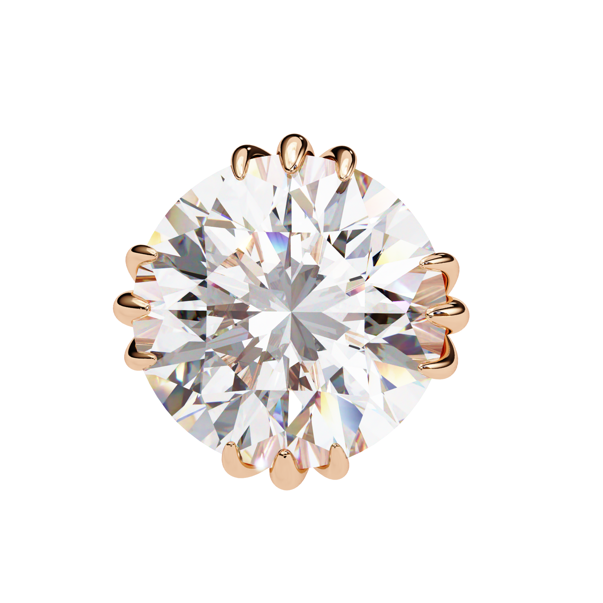 2.8 carat round earring