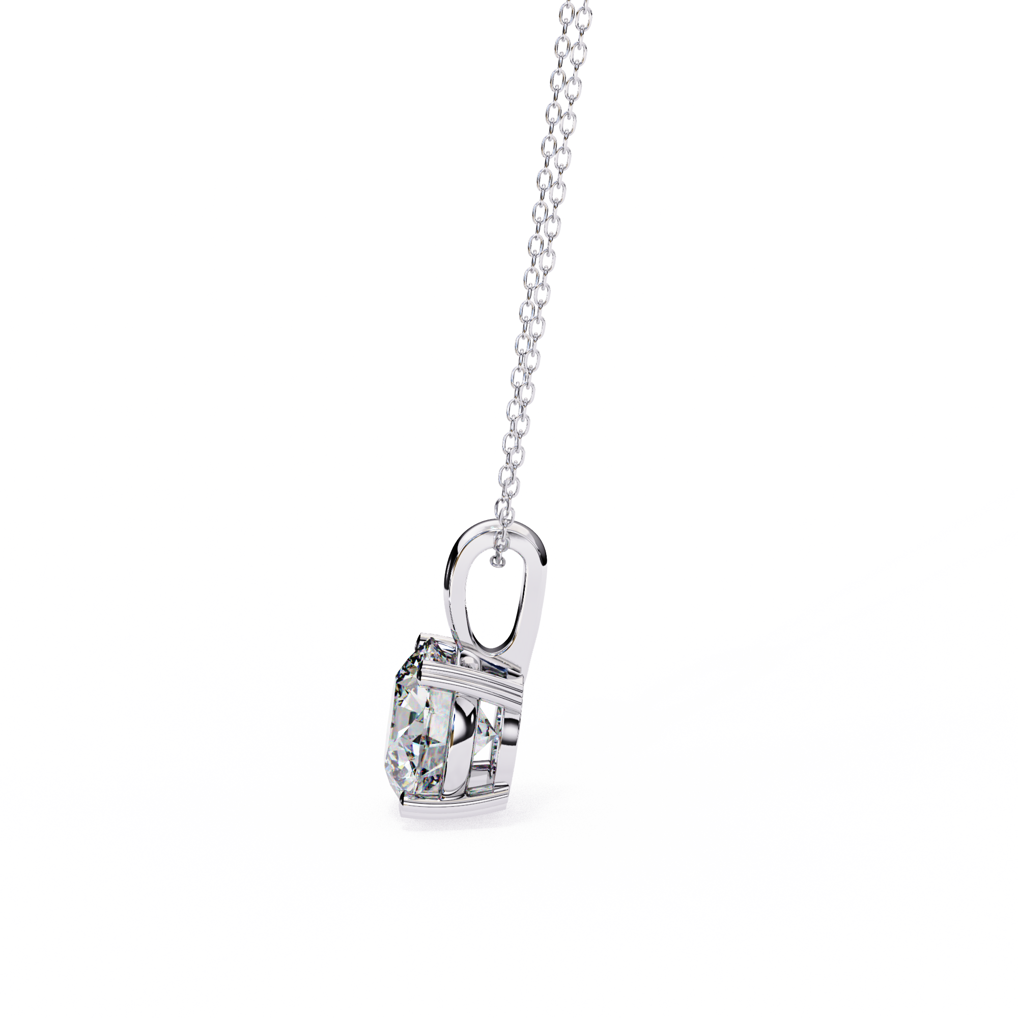 0.8 carat round pendant 18K