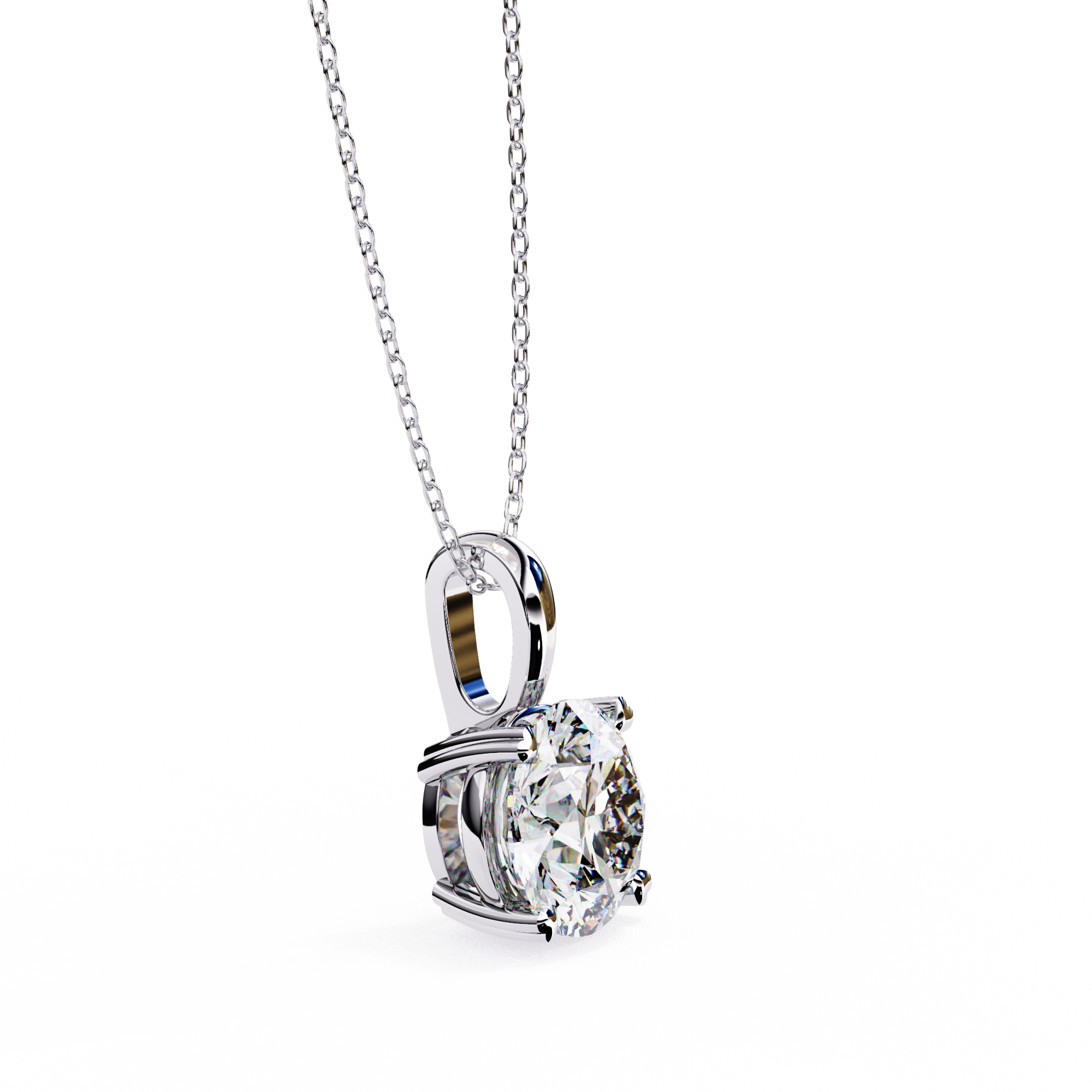 0.8 carat round pendant 18K