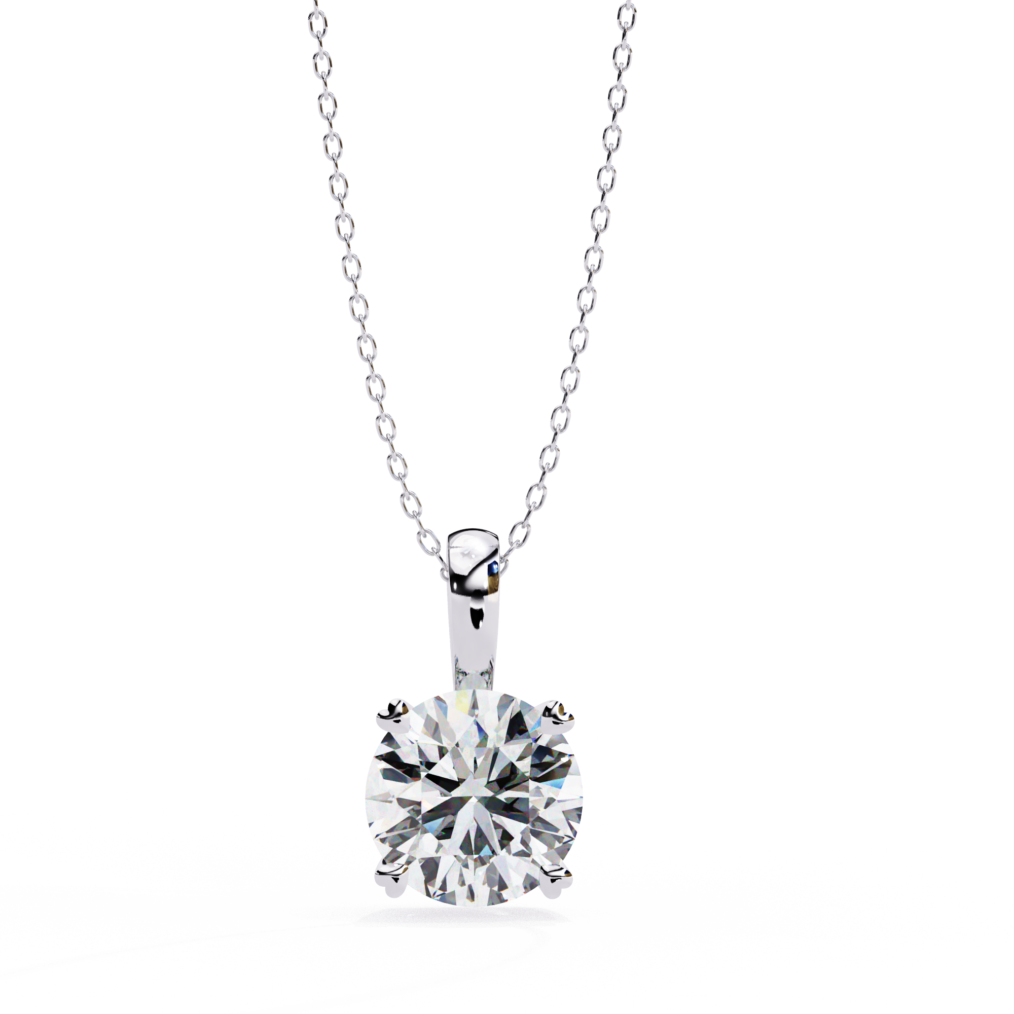 0.8 carat round pendant 18K