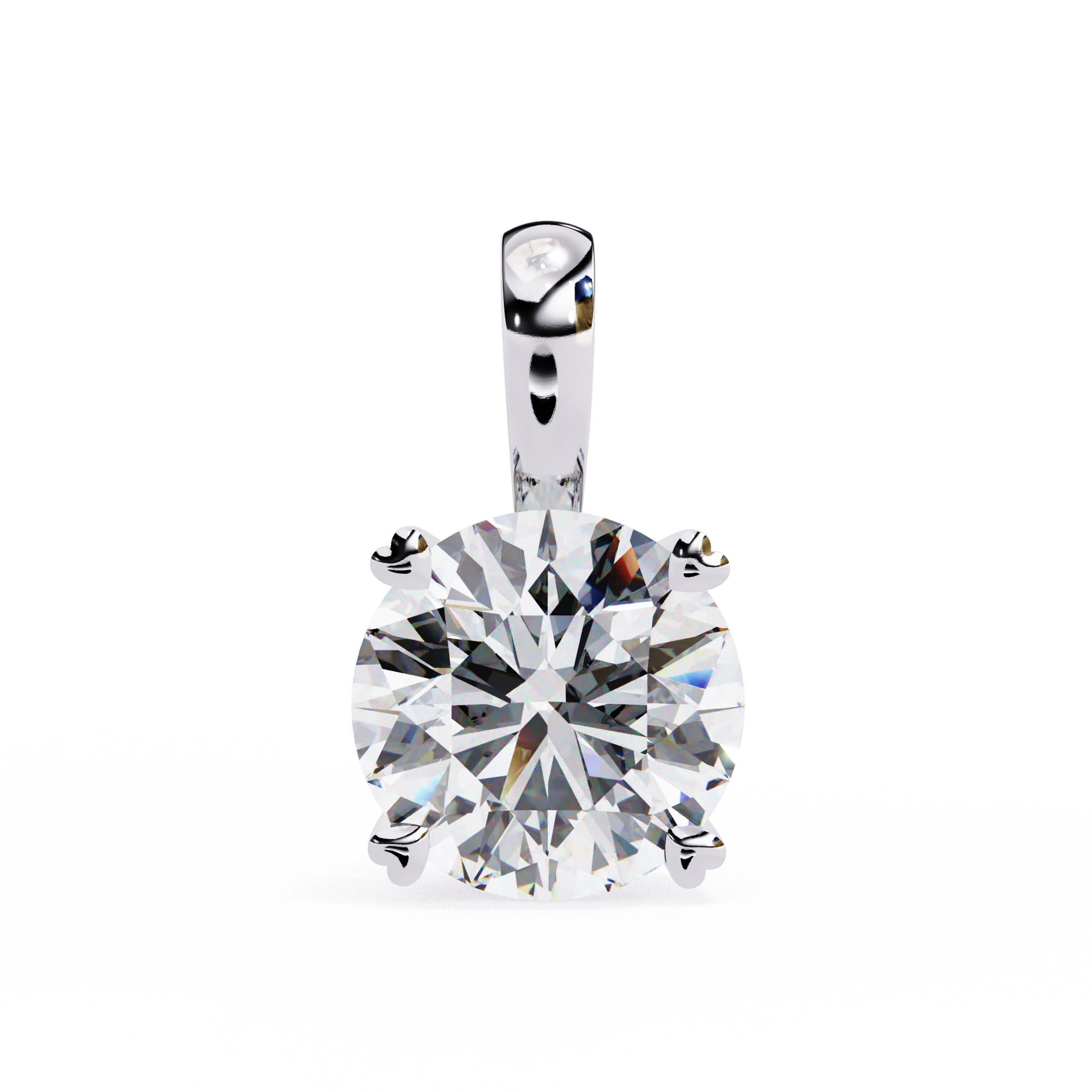 0.8 carat round pendant 18K