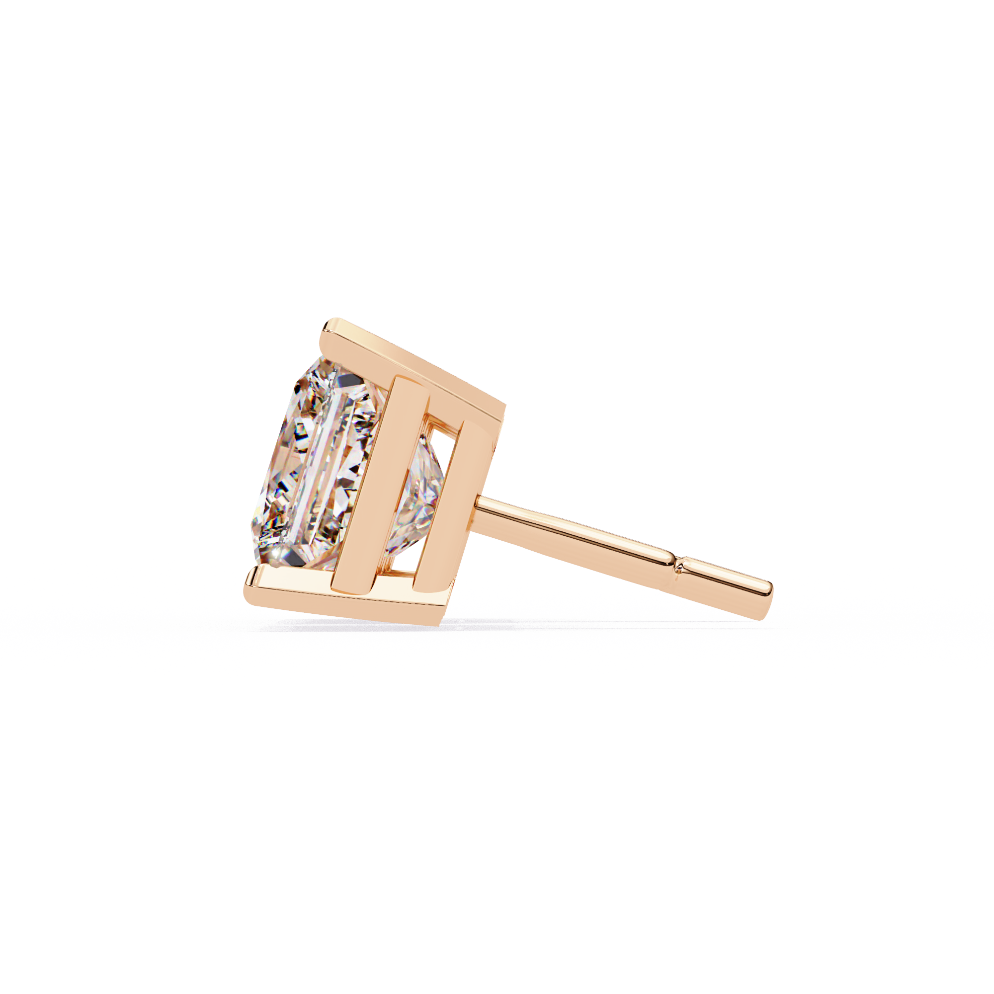 3.04 carat princess earring