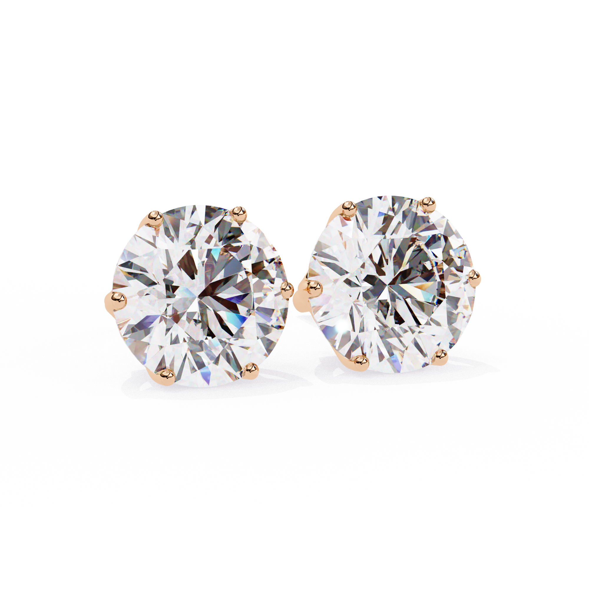 2.57 carat round earring