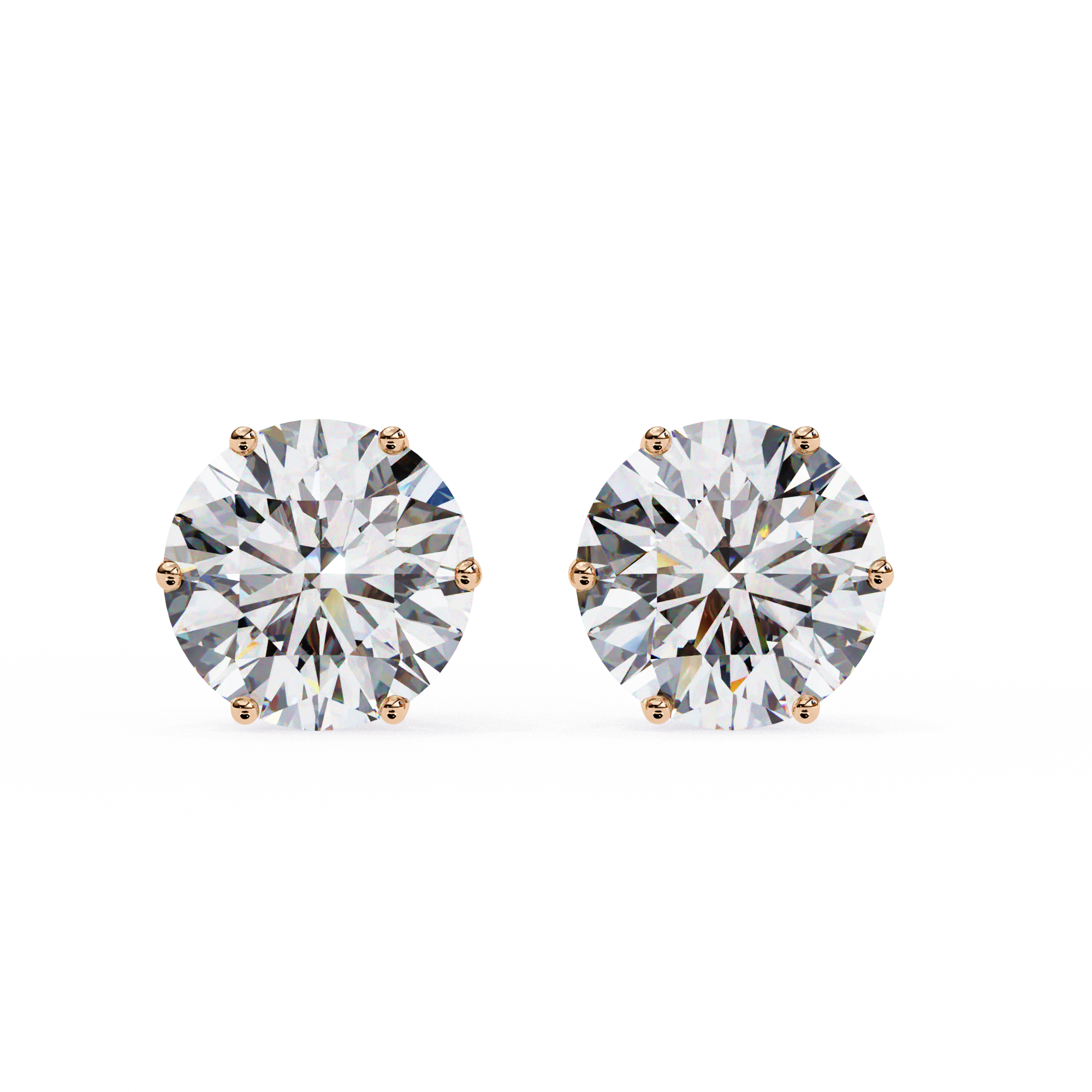 2.57 carat round earring