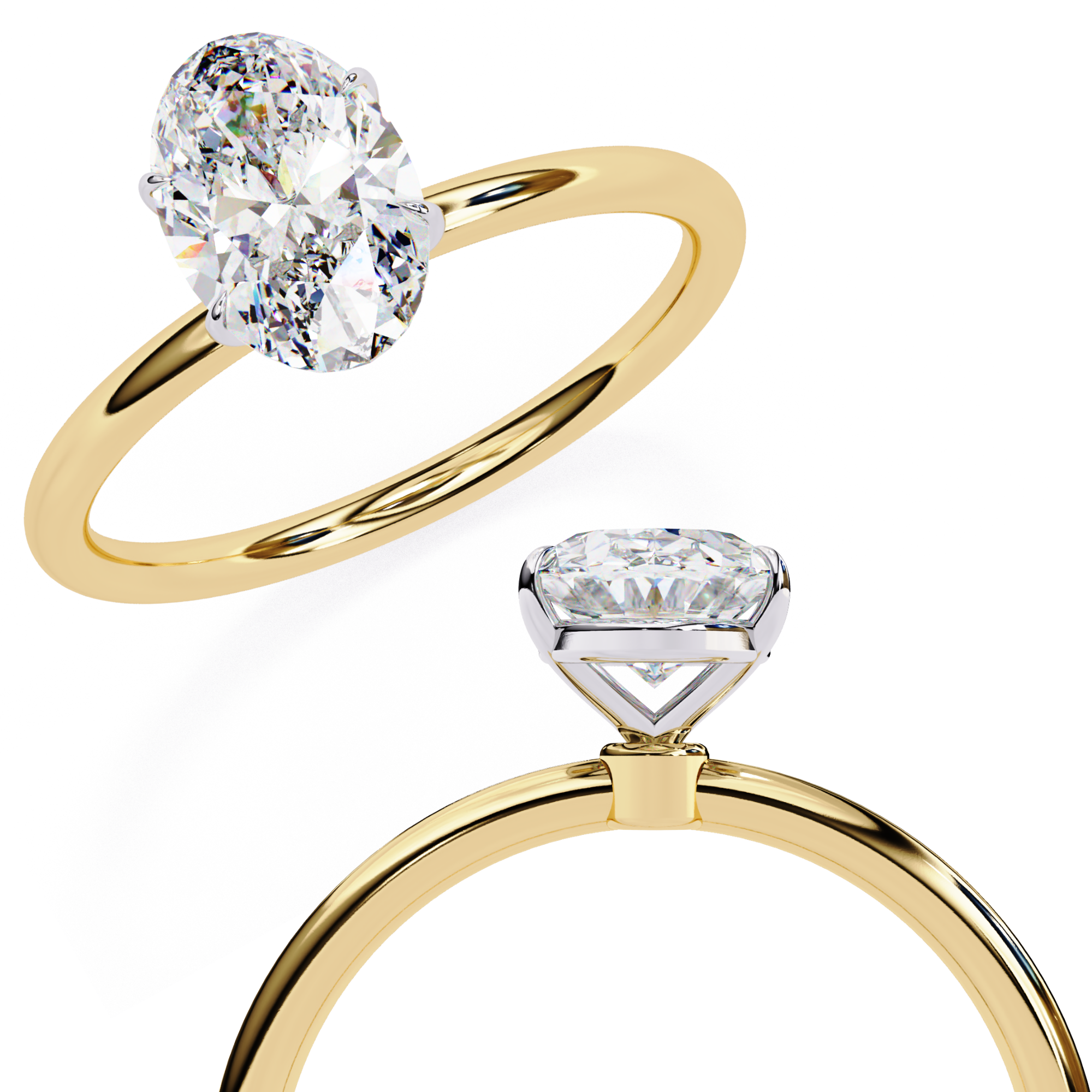 1.20 ct Eternal Oval Ring 9k