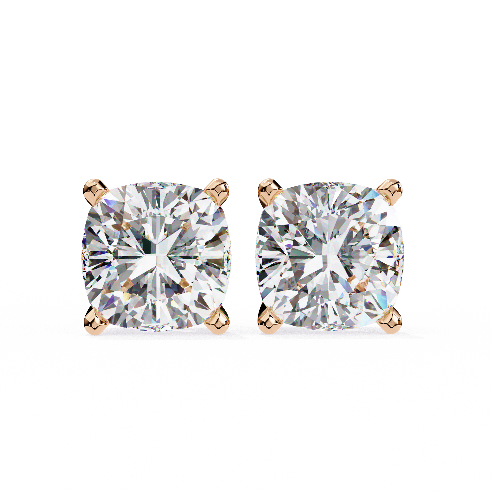 2.33 carat cushion square earring