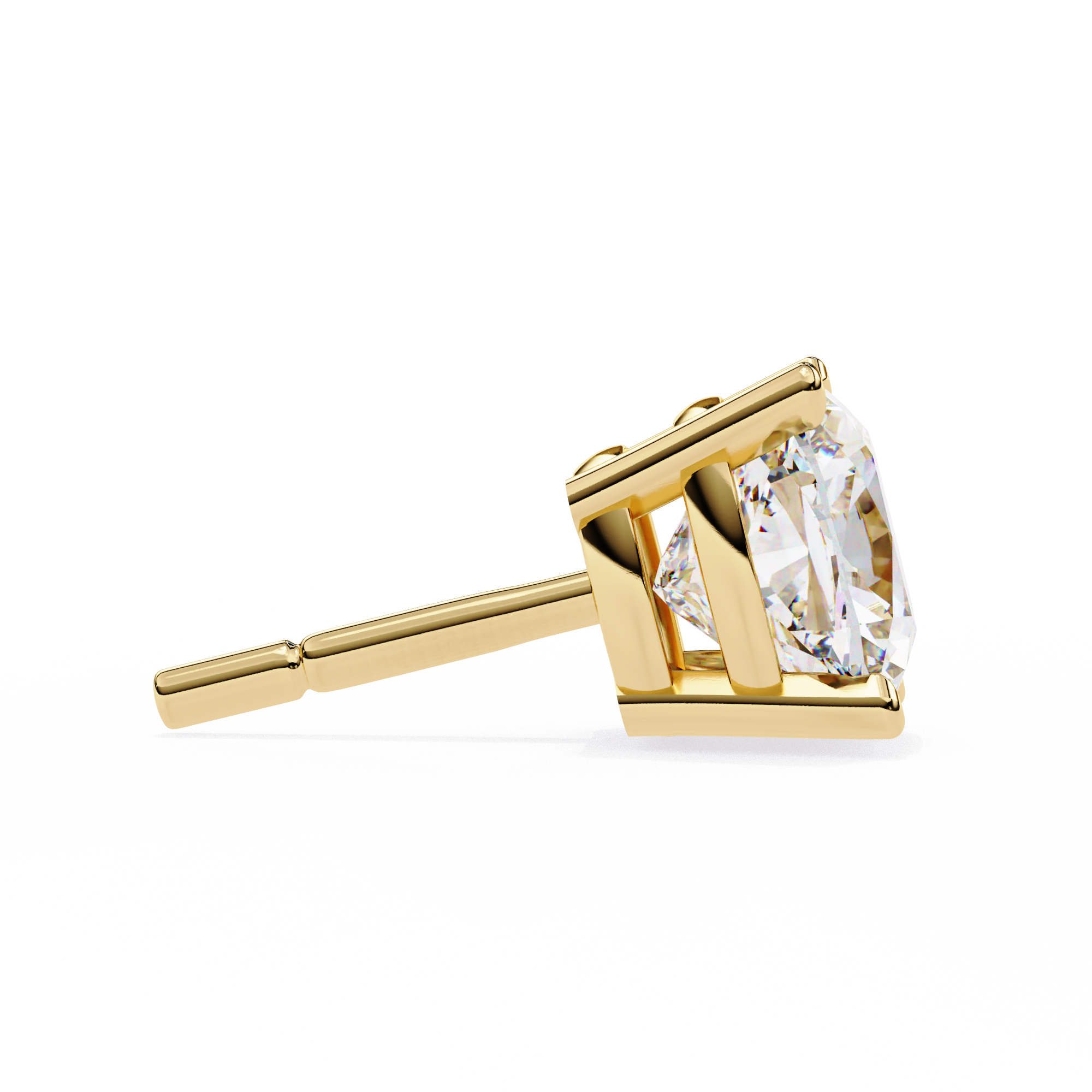 2.33 carat cushion square earring 18K