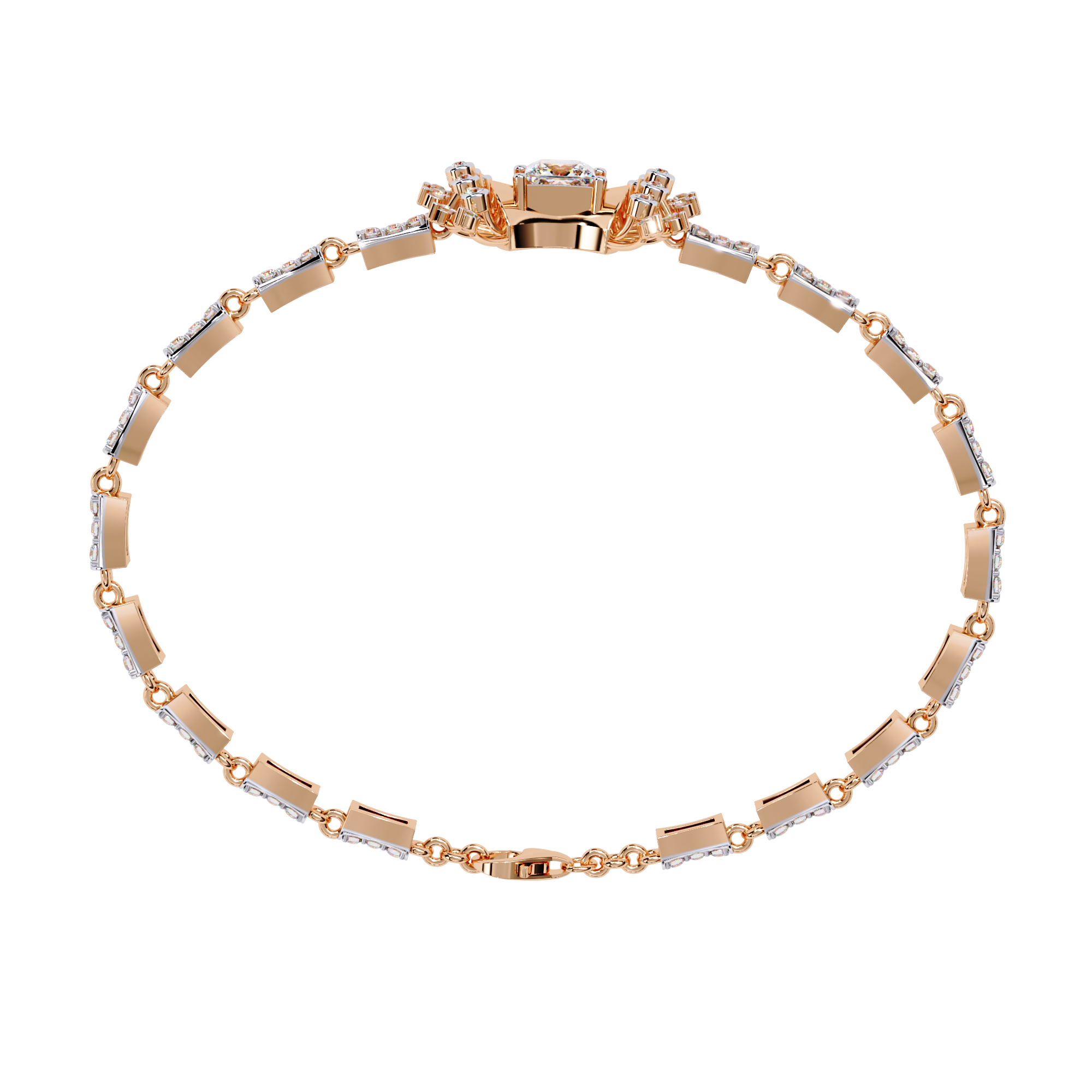 1.65 CT REGENT TRIO BRACELET 9k