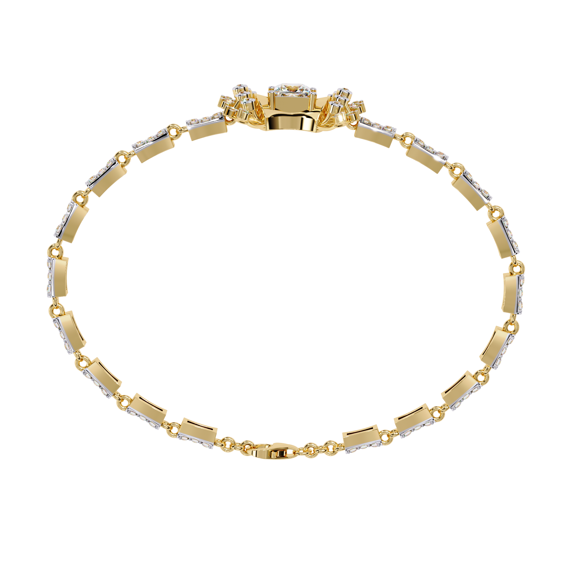 1.65 CT REGENT TRIO BRACELET 9k