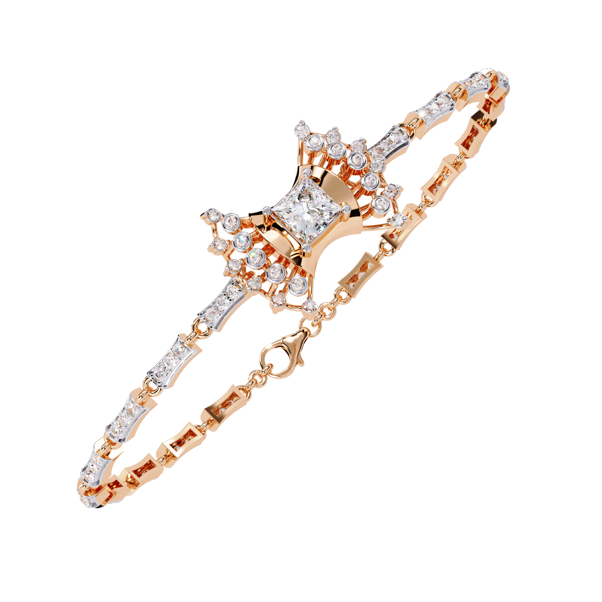 1.65 CT REGENT TRIO BRACELET 9k
