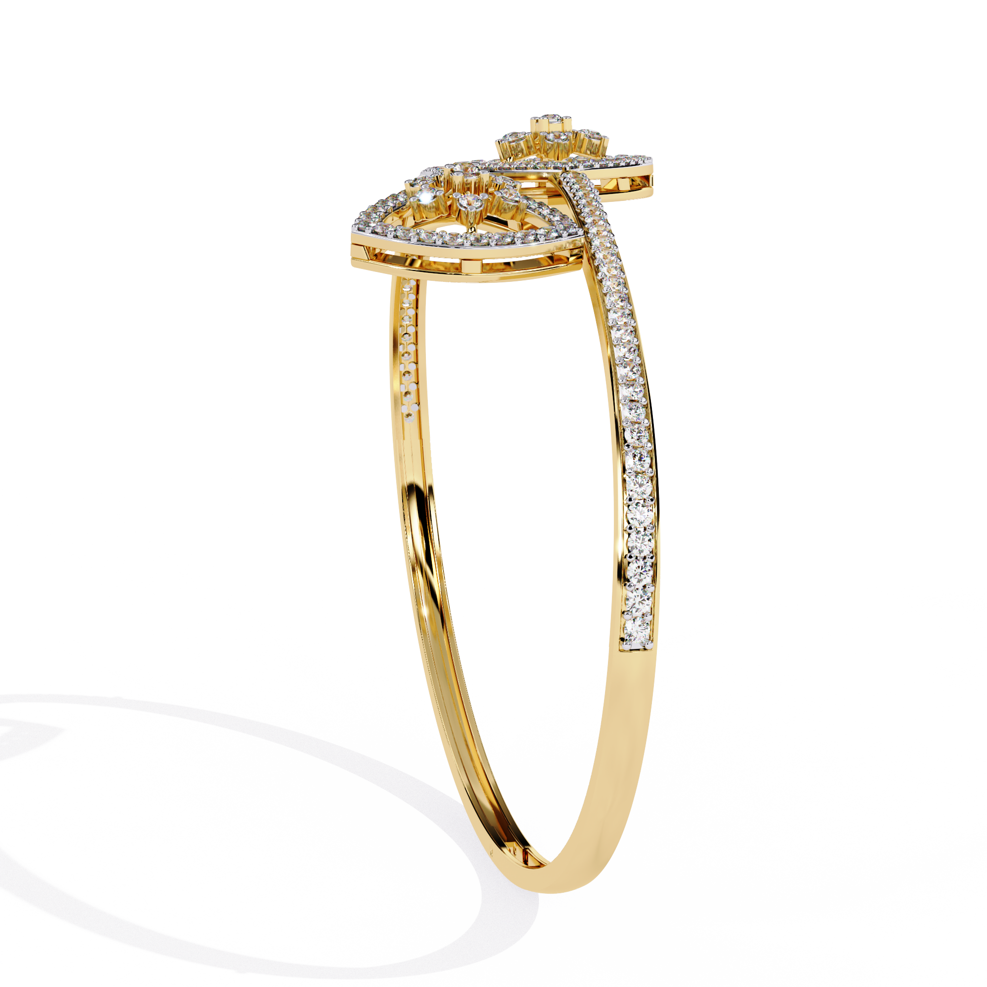 1.34 CT HEARTBEAT OPEN BRACELET 18K