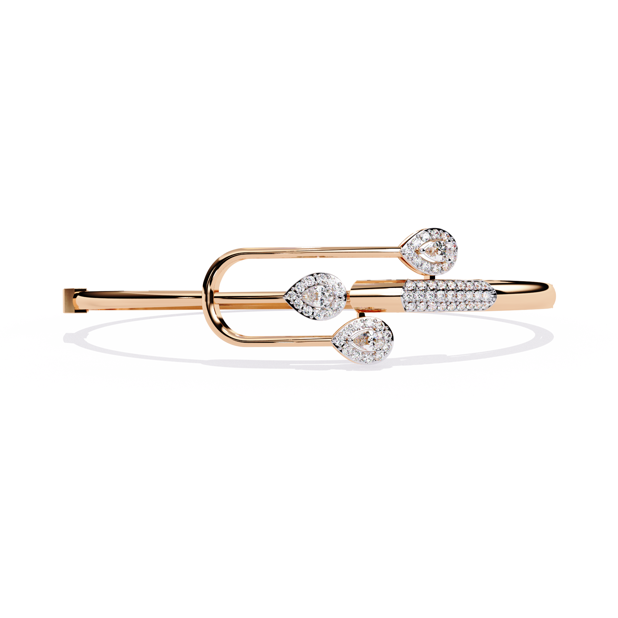 0.73 CT LEAFLET DUAL BRACELET