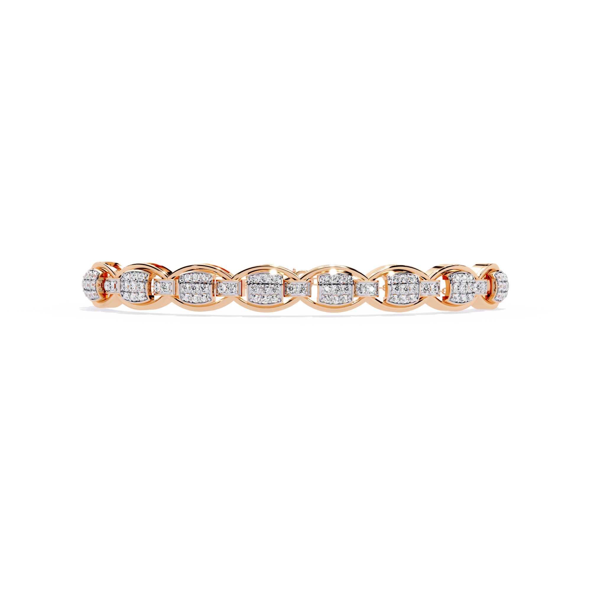 0.85 CT OVAL LINK SHIMMER BRACELET