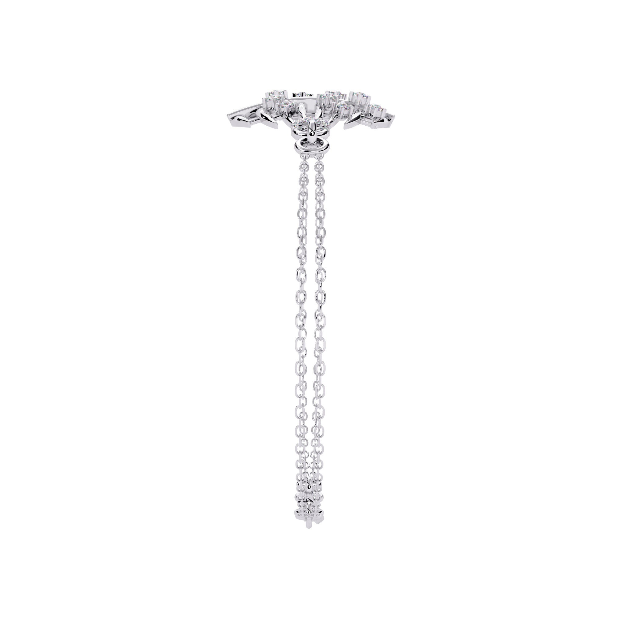 0.13 CT PETAL SWIRL BRACELET 18K