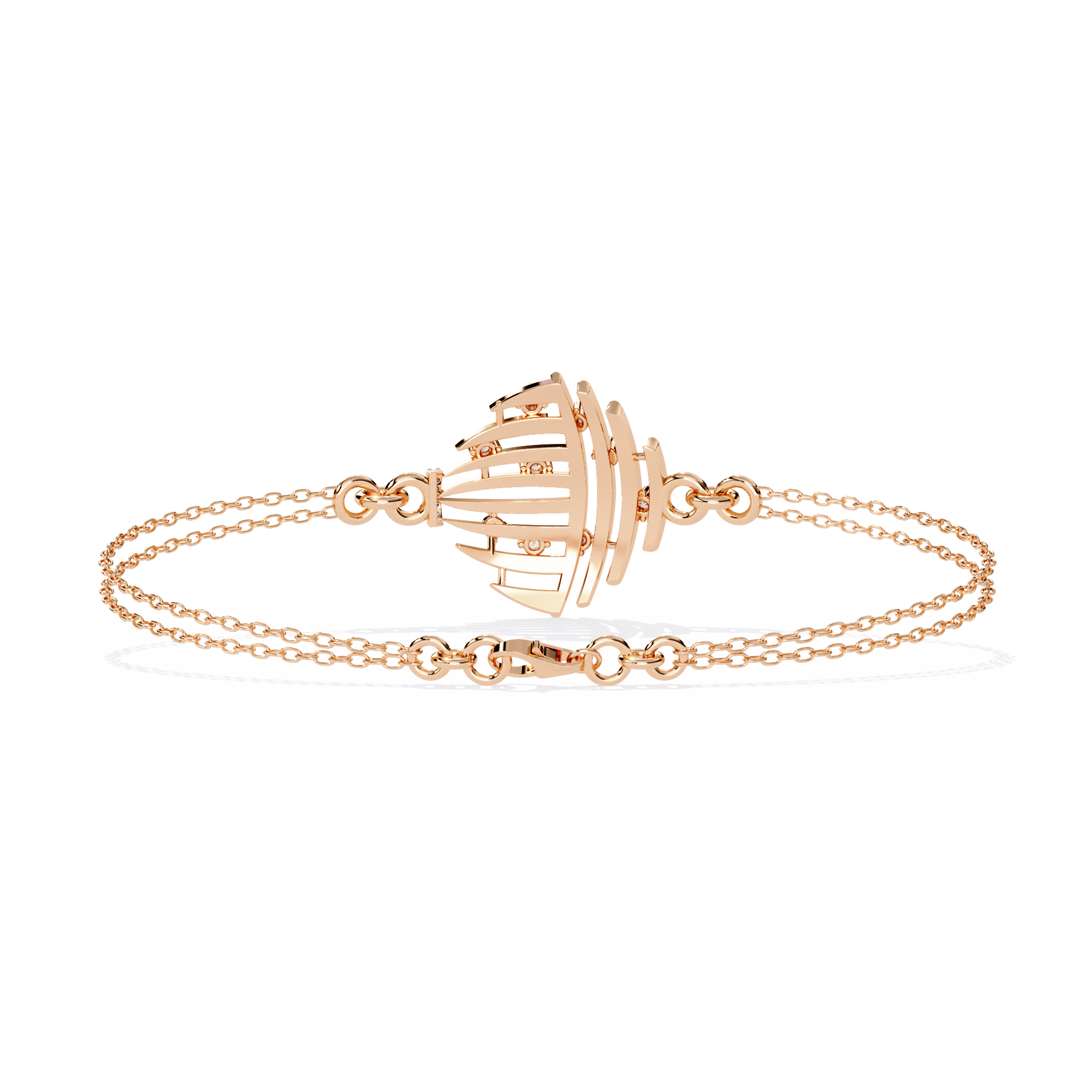 0.13 CT PETAL SWIRL BRACELET