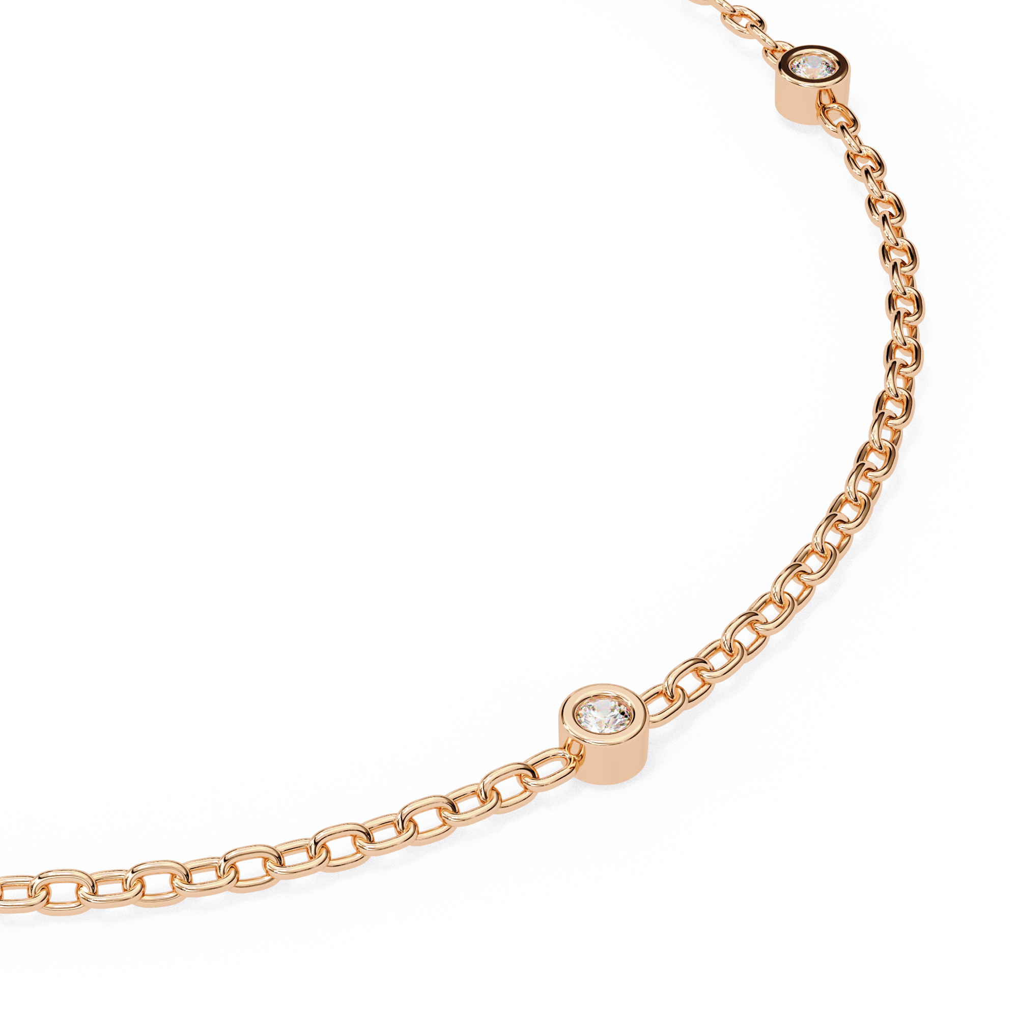 0.06 carat round bracelet 9k