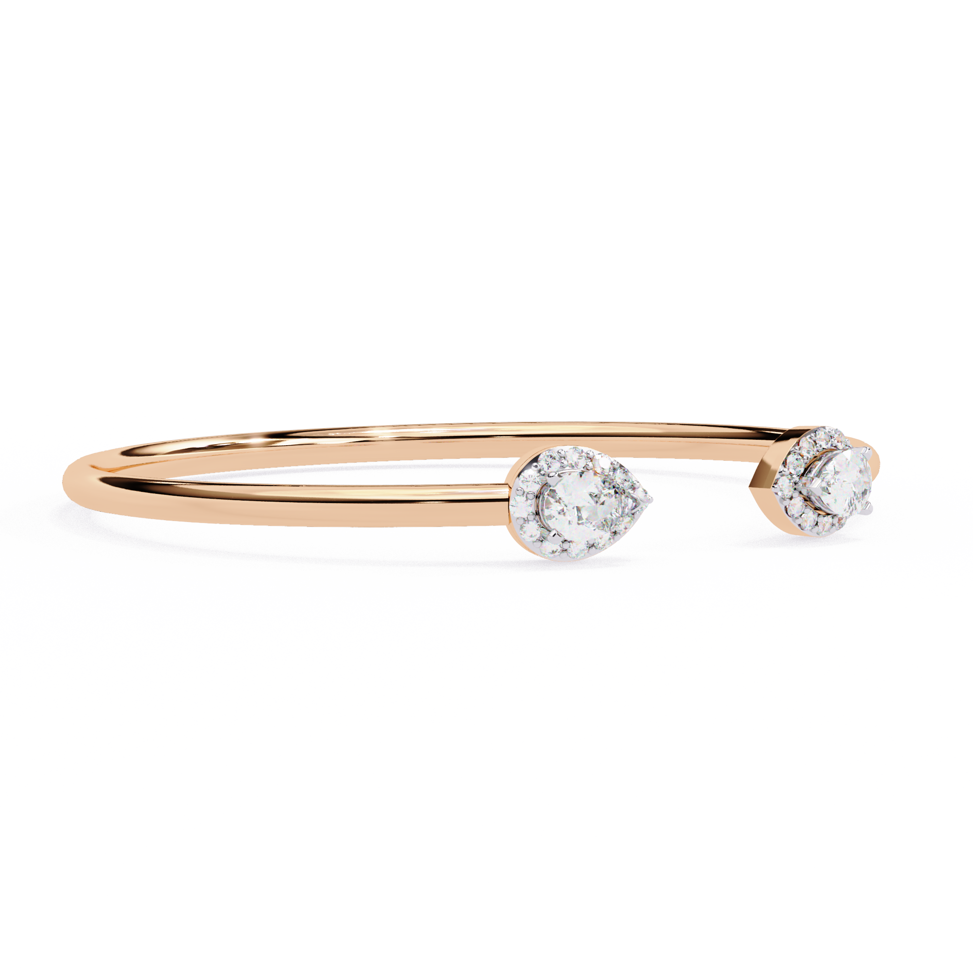 1.17 carat round pear bracelet