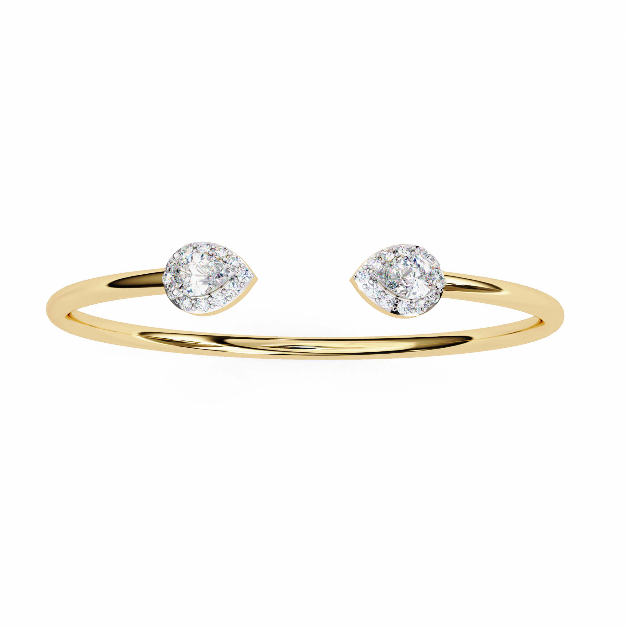 1.17 carat round pear bracelet