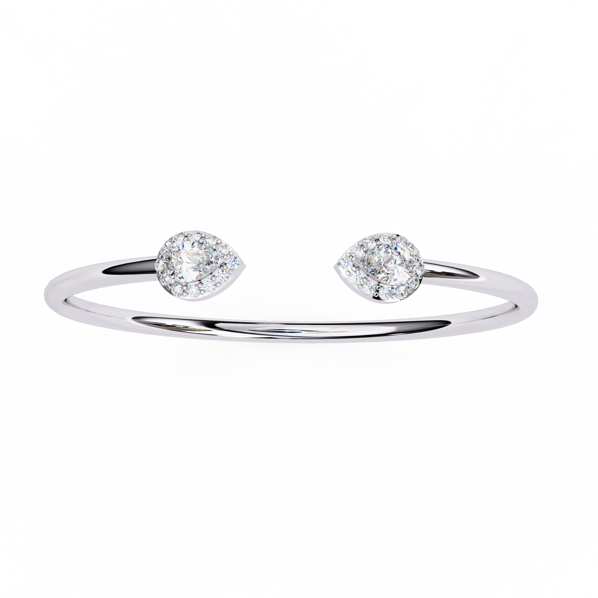 1.17 carat round pear bracelet