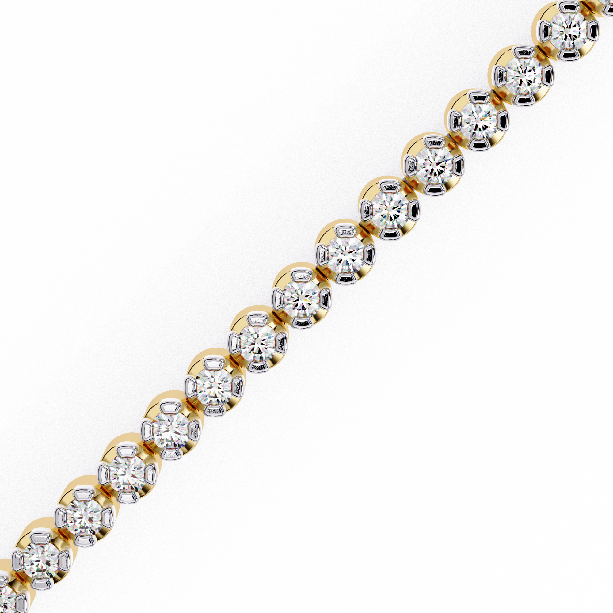 1.13 carat round bracelet 18K