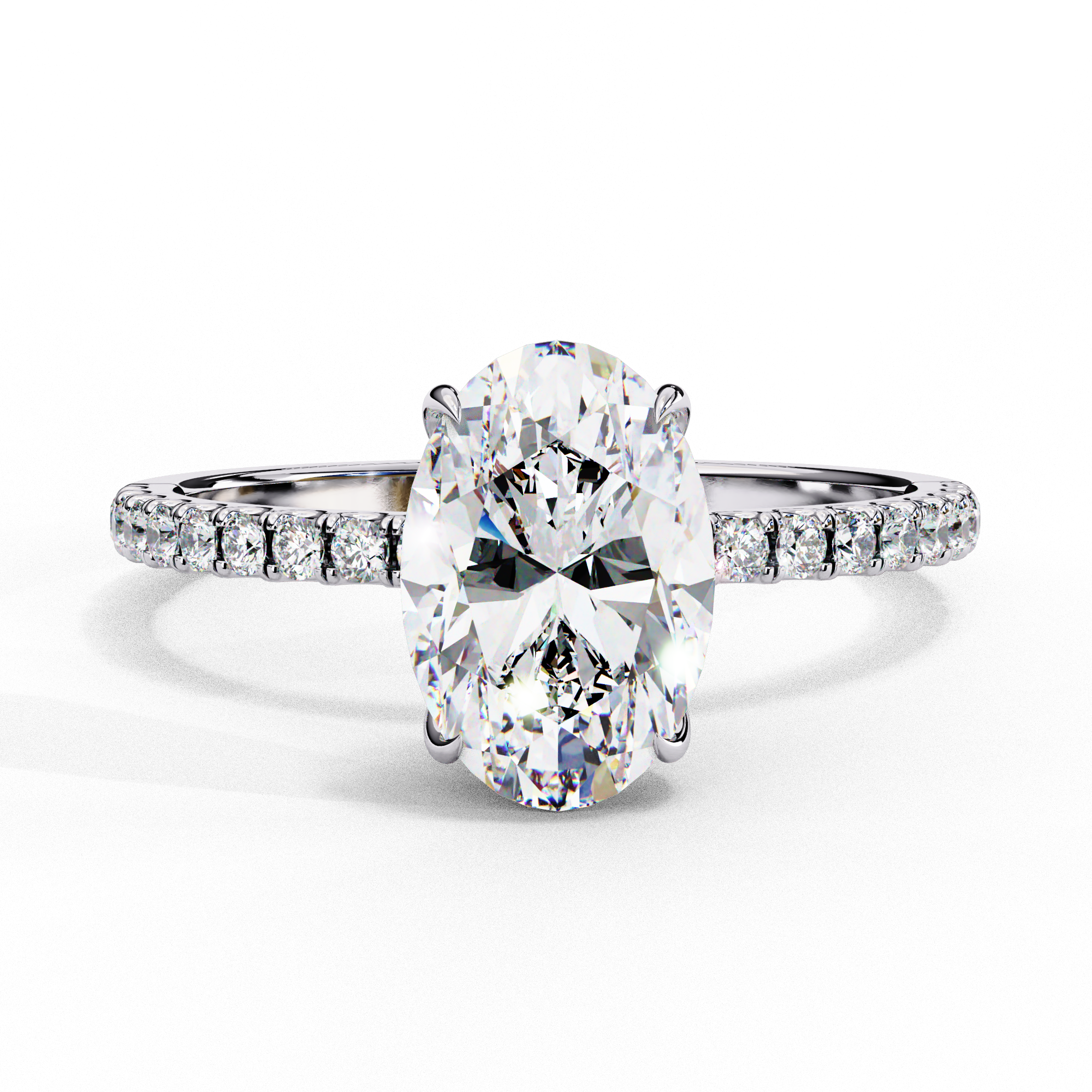 1.43 ct Luminous Oval Ring 9k