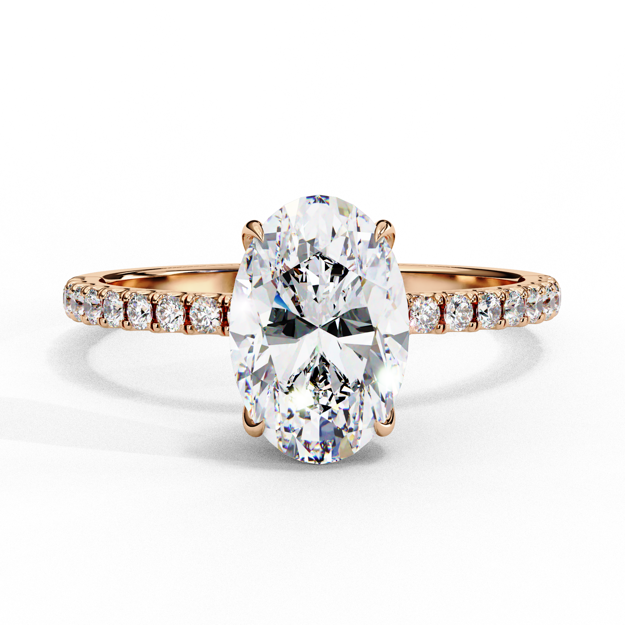 1.43 ct Luminous Oval Ring 9k