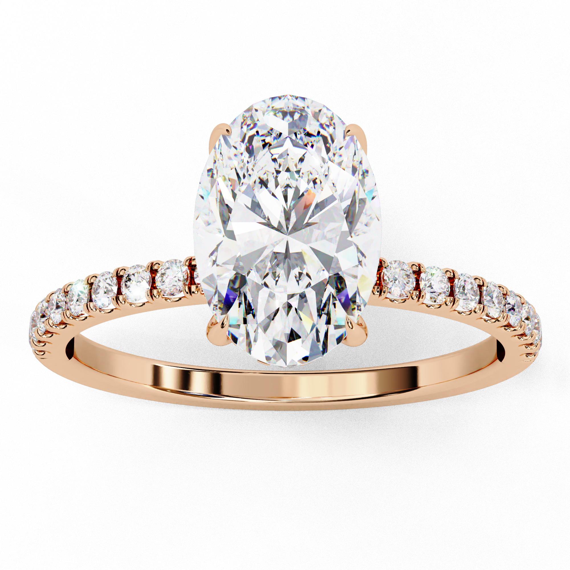 1.44 carat round oval ring