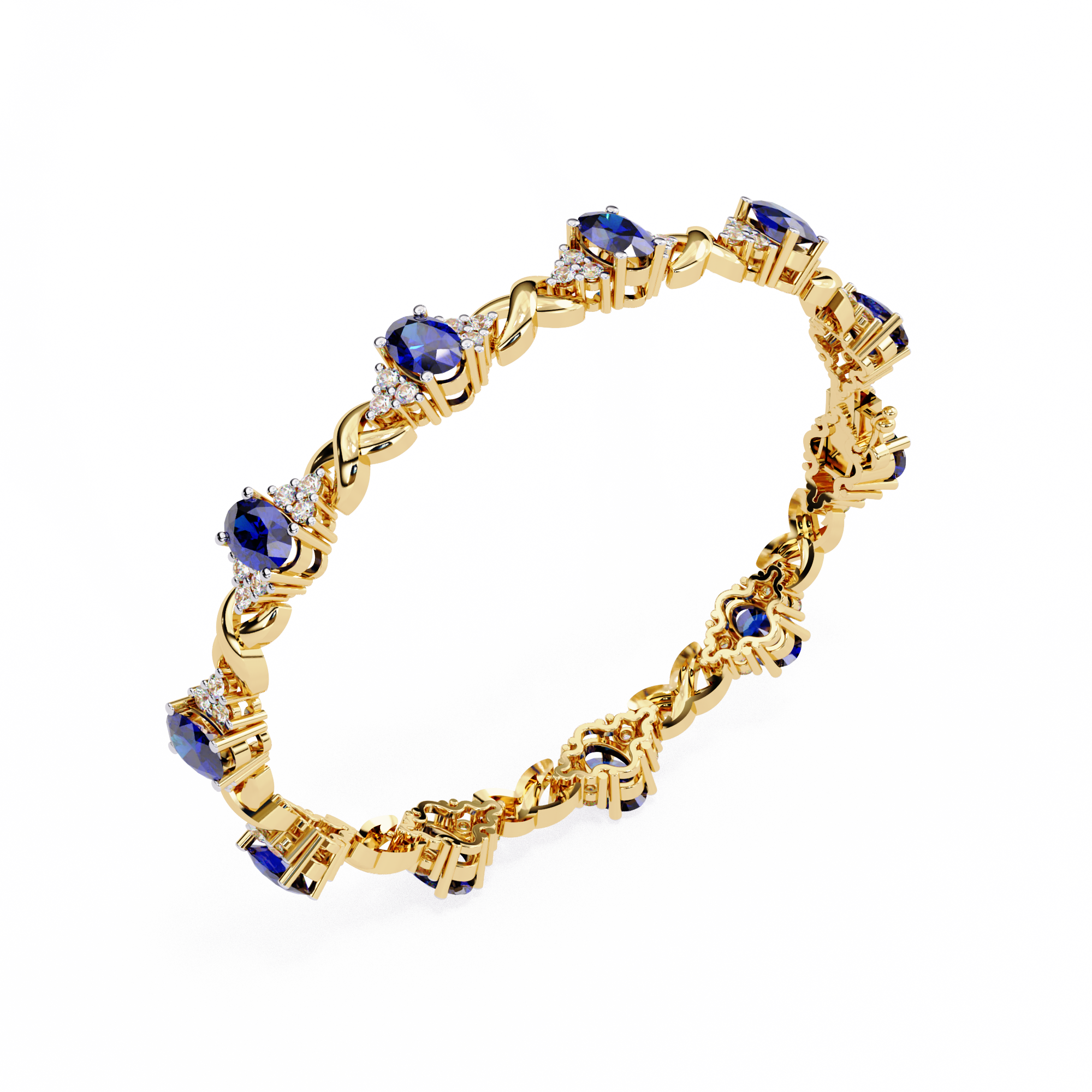 5.26 ct Oval Grandeur Bracelet 9k