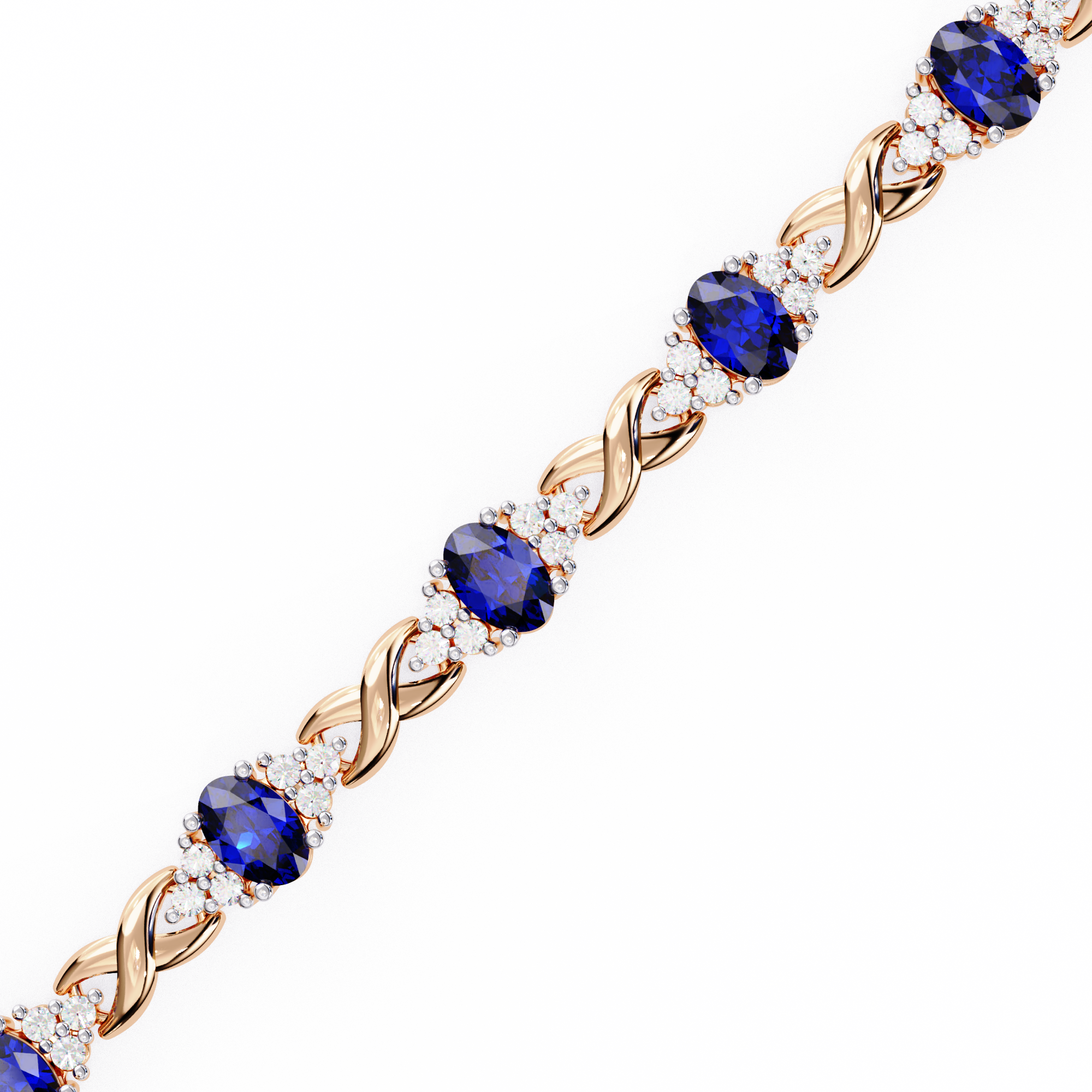 5.26 ct Oval Grandeur Bracelet 9k