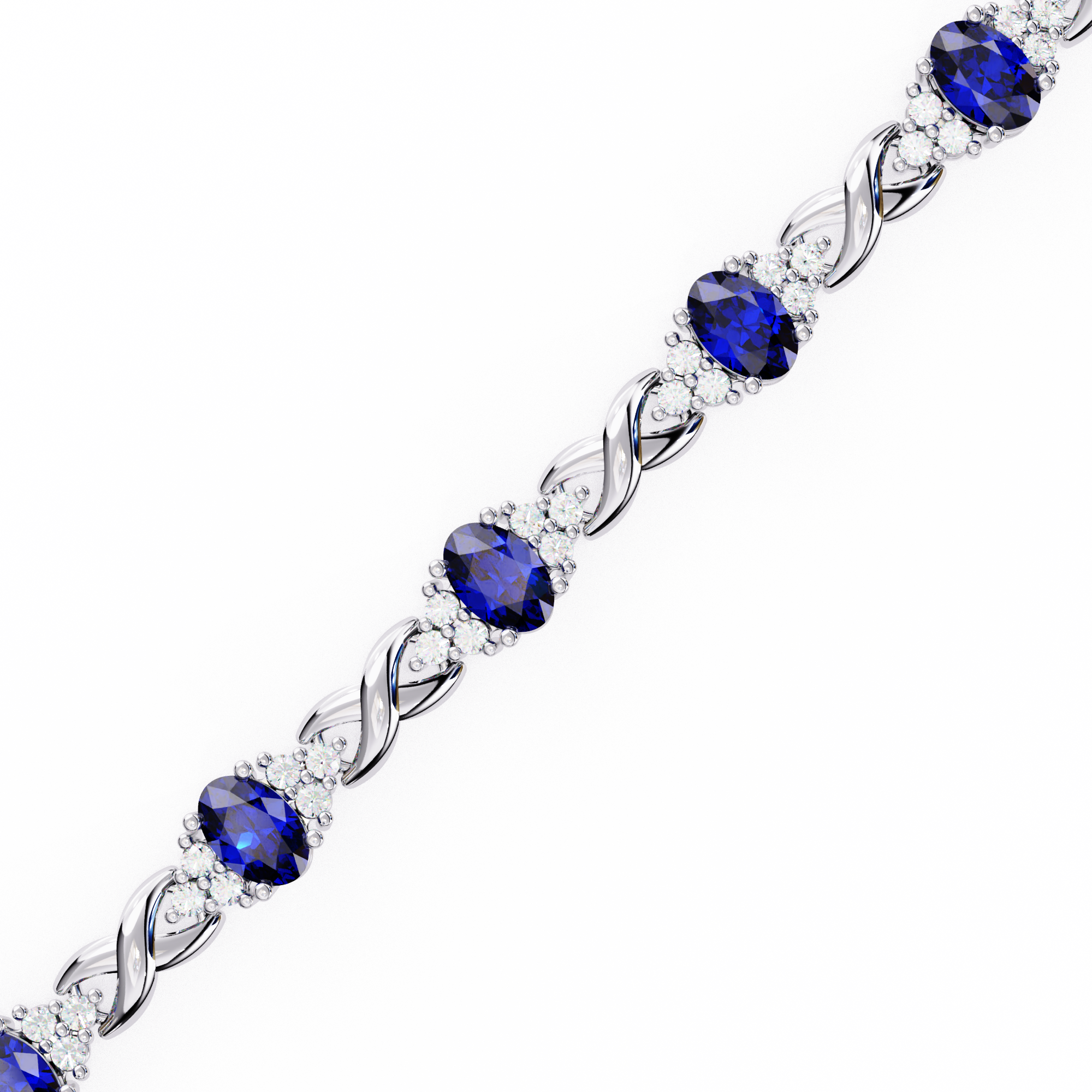 5.26 ct Oval Grandeur Bracelet 9k