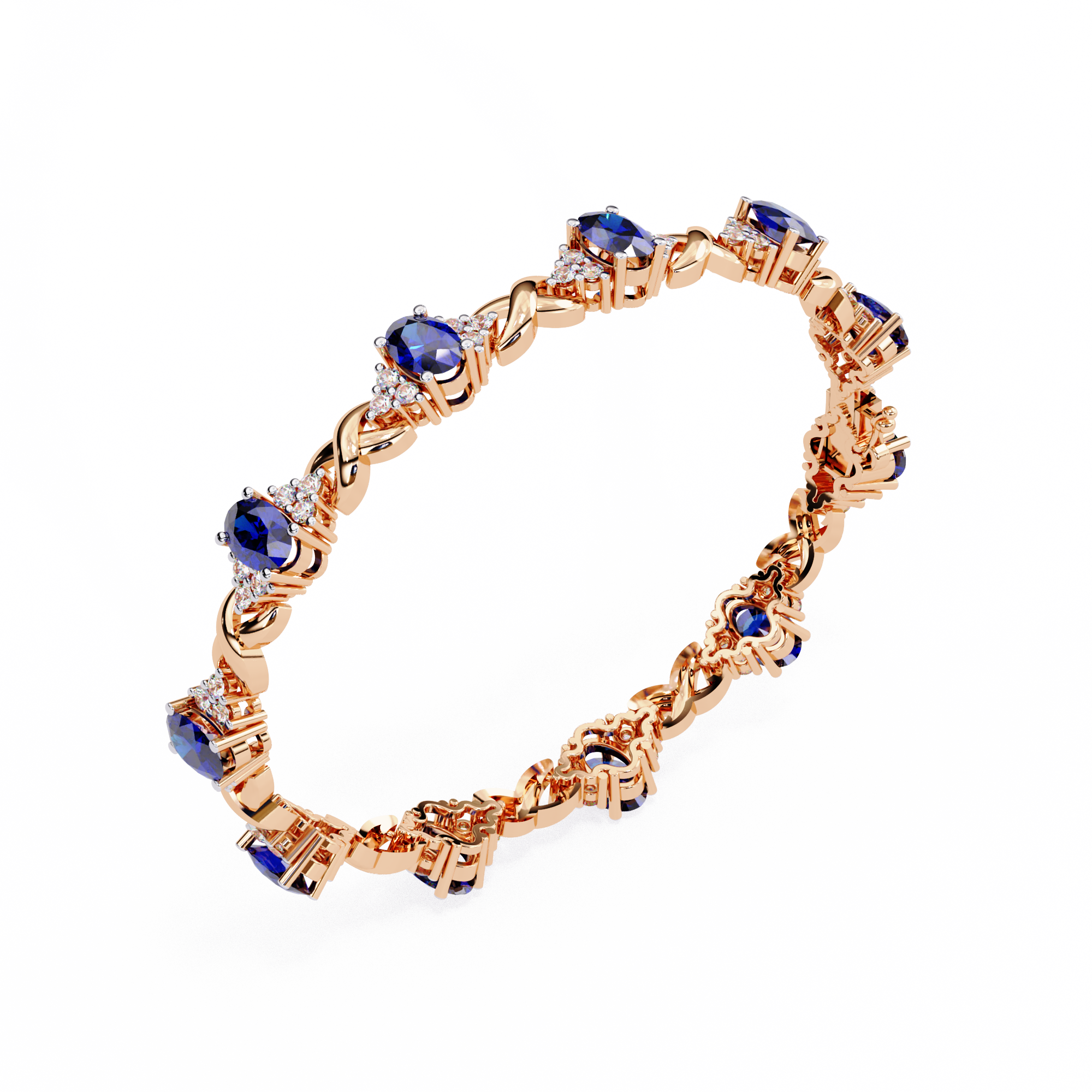 5.26 ct Oval Grandeur Bracelet 9k